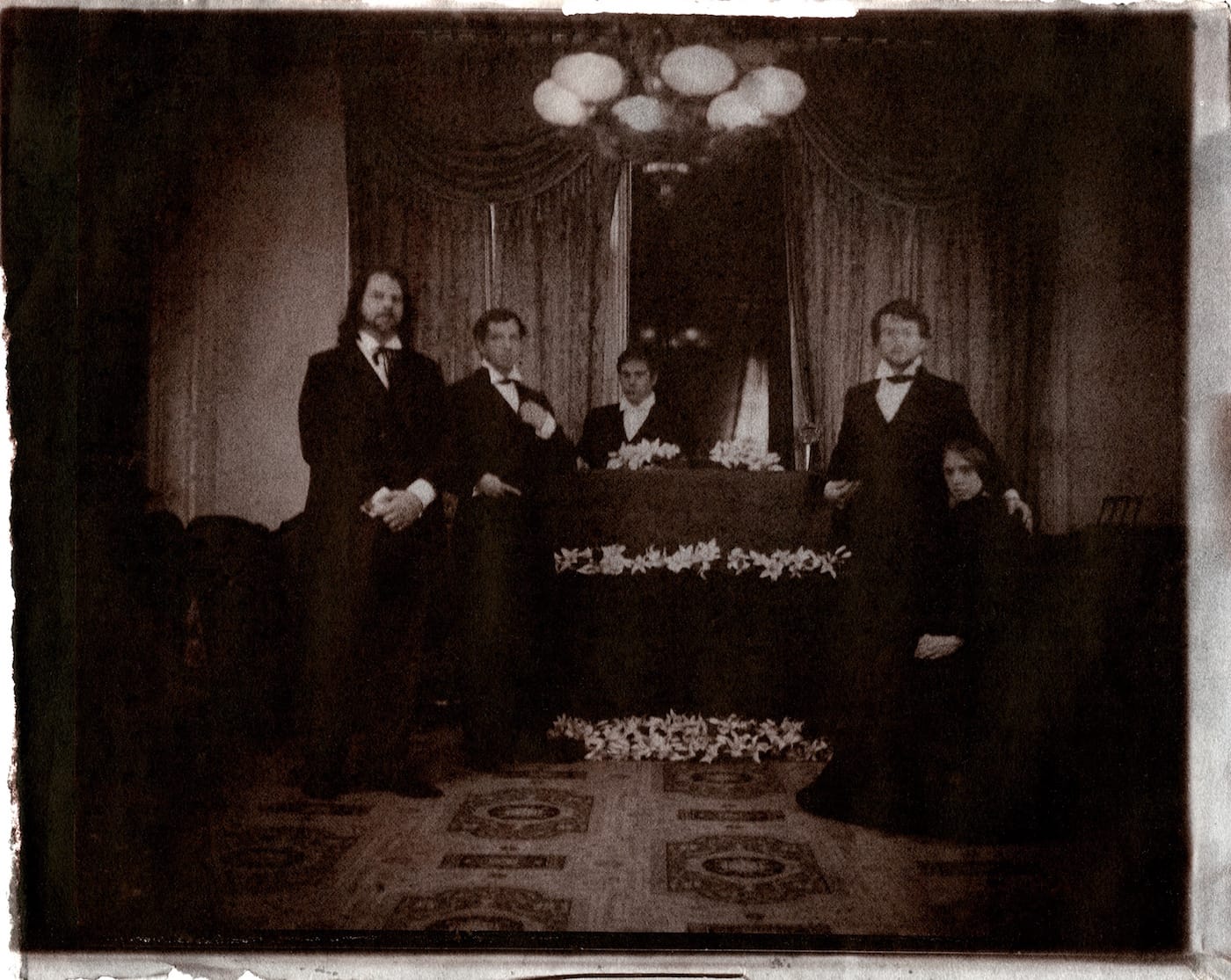 A contemporary salt print by Hal Hirshorn reimagining the funeral of Seabury Tredwell (courtesy the artist and the Merchant's House Museum)