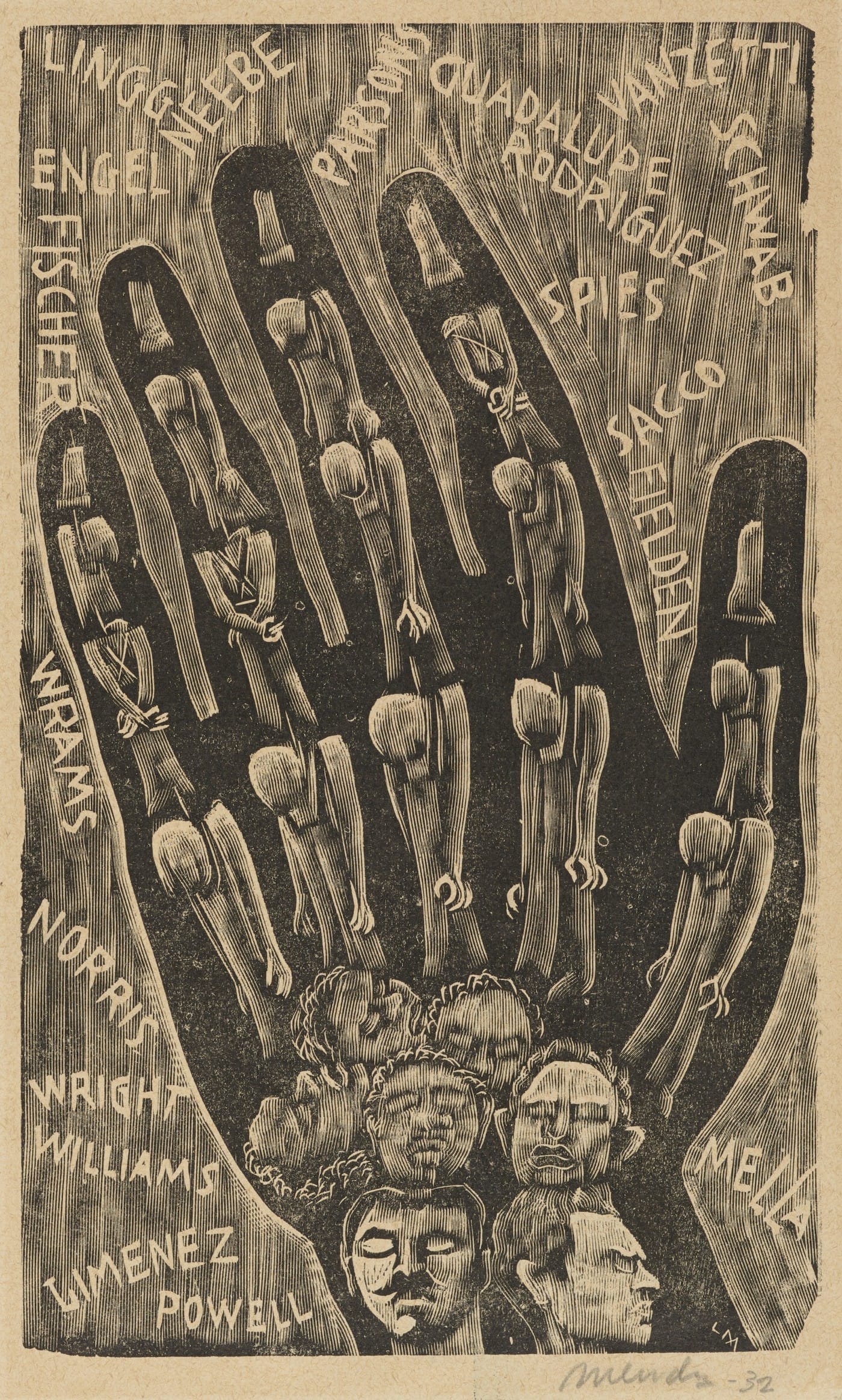 Leopoldo Méndez, "Proletarian Hand" (1932), Philadelphia Museum of Art, gift of Anne d'Harnoncourt in memory of Sarah Carr d'Harnoncourt (© Leopoldo Mendez / Artists Rights Society, ARS, New York / SOMAAP, Mexico City)