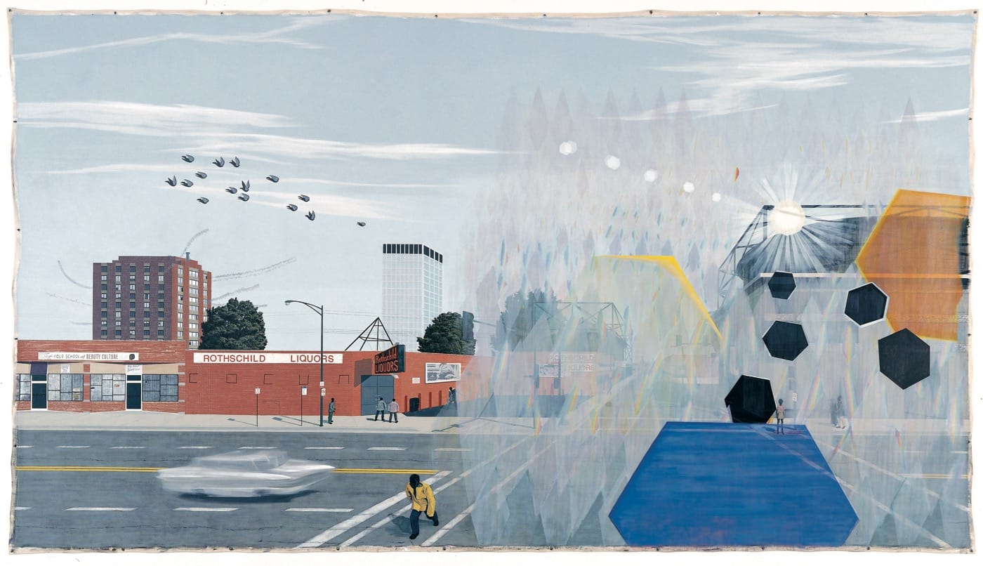 Kerry James Marshall, "7 am Sunday Morning" (2003) Acrylic on canvas 10 × 18 ft.