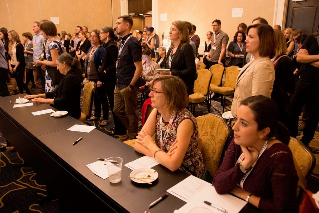 At the First-timers session at the start of the conference