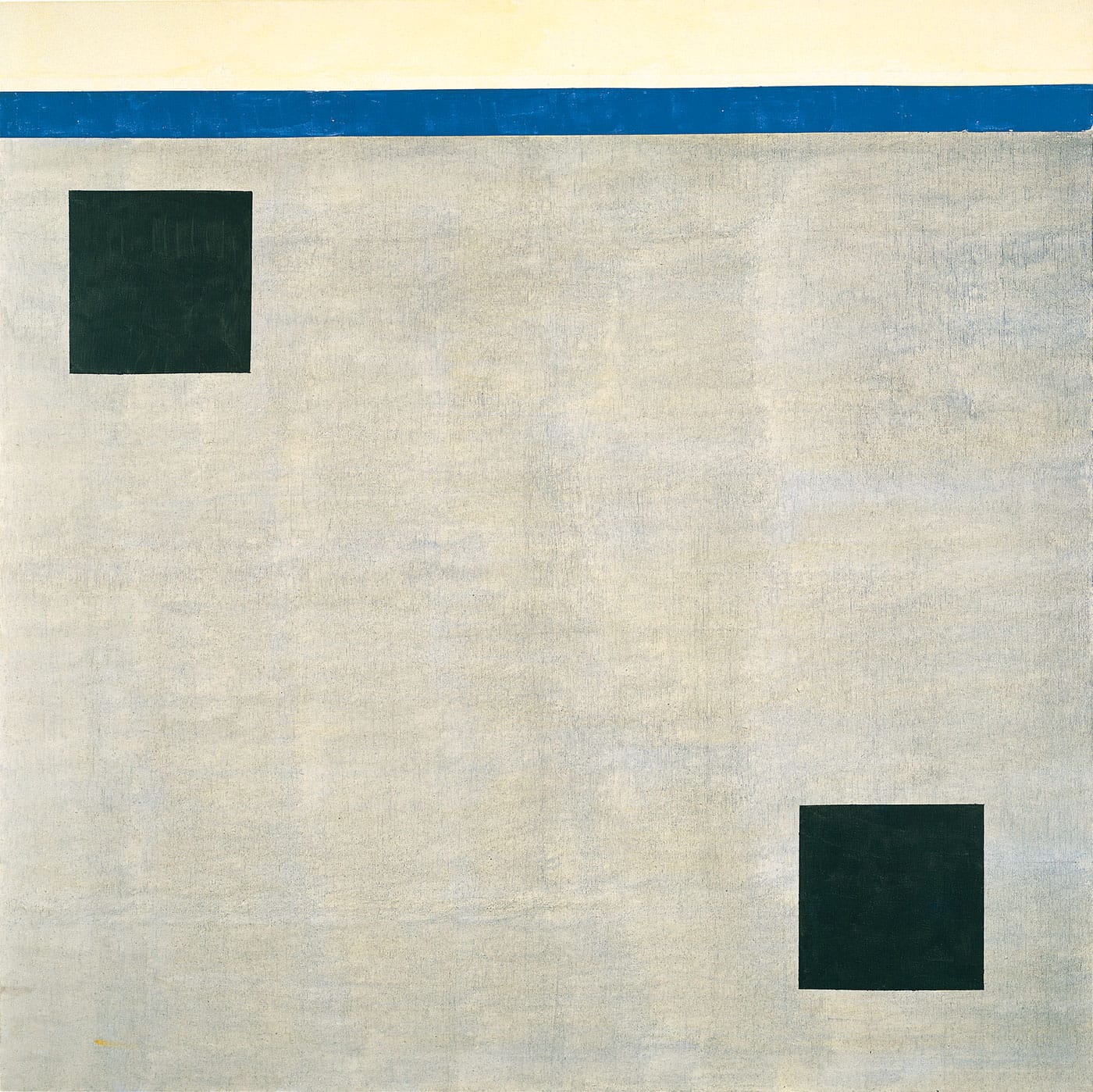Agnes Martin, "Untitled" (2004), acrylic on canvas, 60 x 60 inches (152.4 x 152.4 cm), Collection of Mitzi and Warren Eisenberg (© 2015 Agnes Martin/Artists Rights Society, ARS, New York)