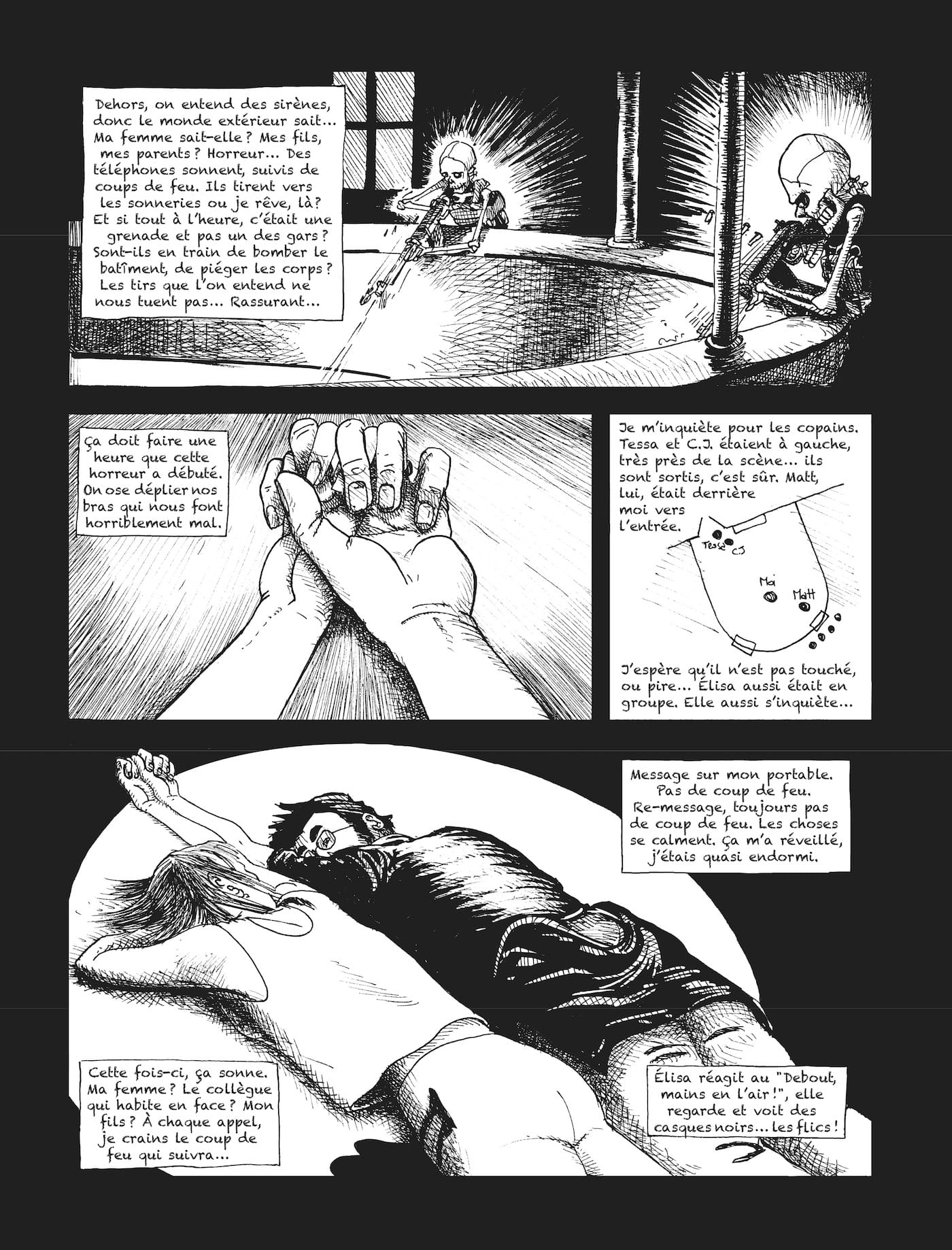 A spread from Fred Dewilde's <em>Mon Bataclan</em>