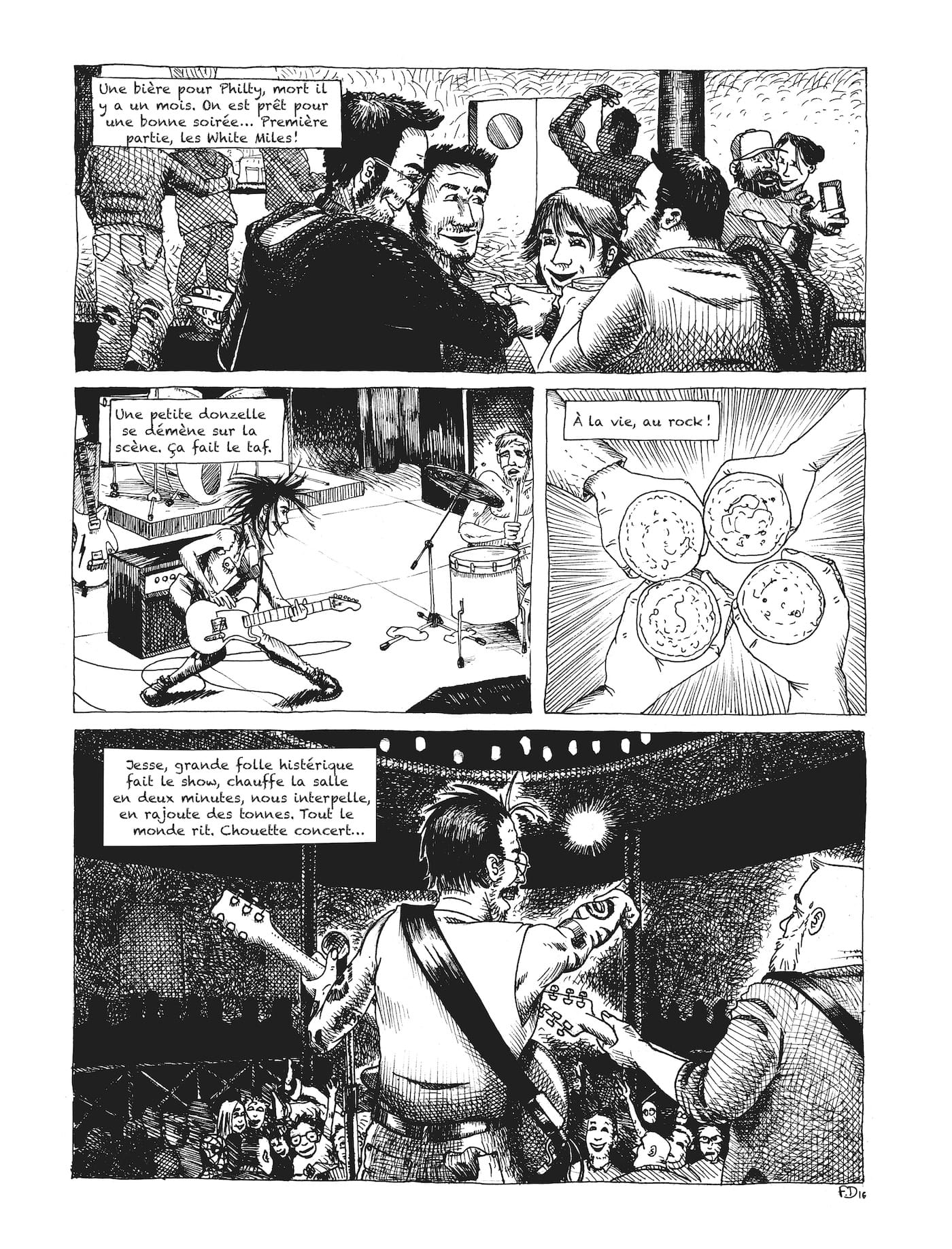 A spread from Fred Dewilde's <em>Mon Bataclan</em>