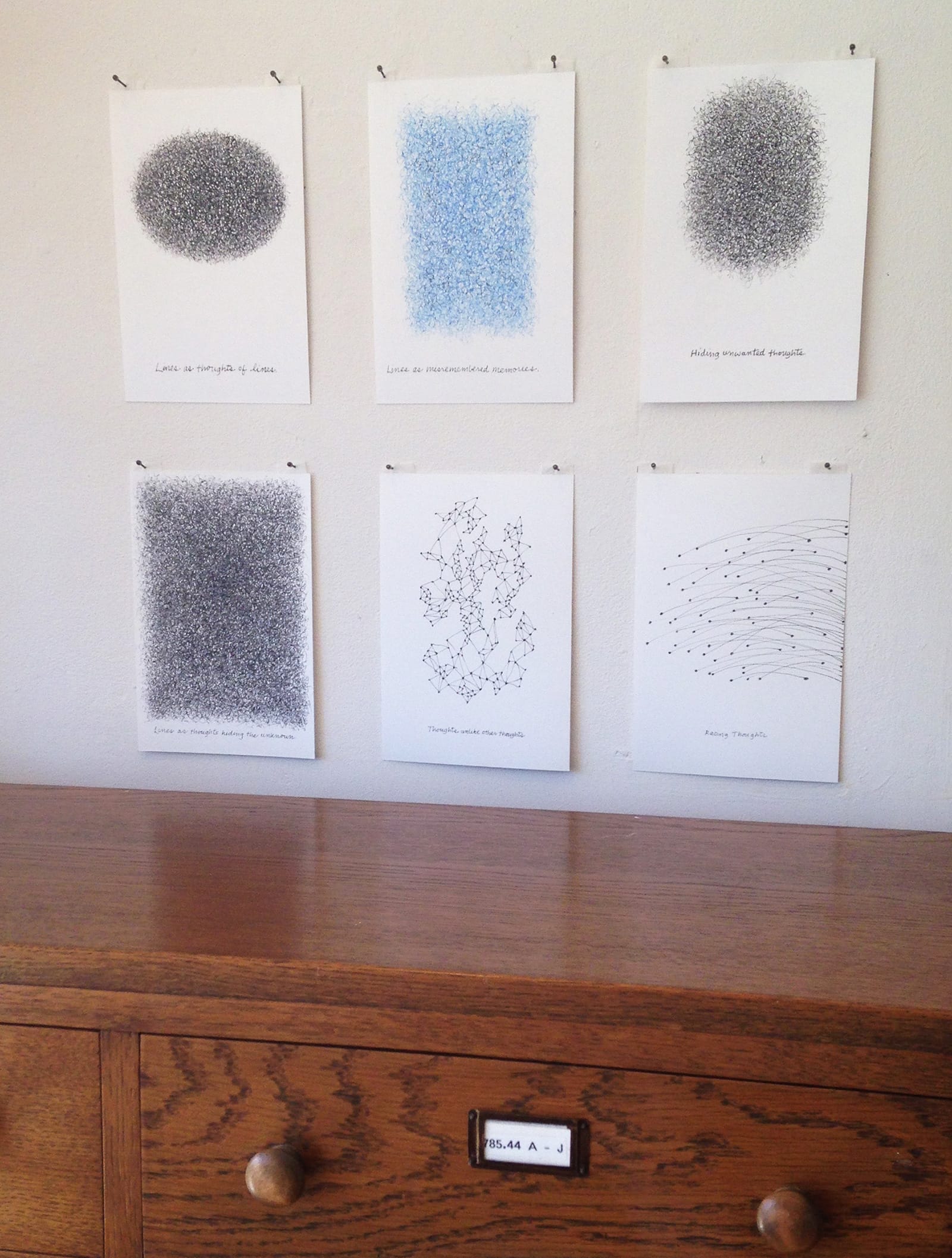 Roberta Allen, "Thinking About Thoughts," installation view