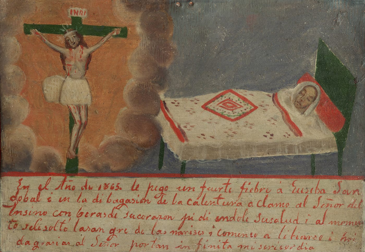 Votive offering from 1865 dedicated to the Lord of the Encino (via Museo Frida Kahlo/Wikimedia)