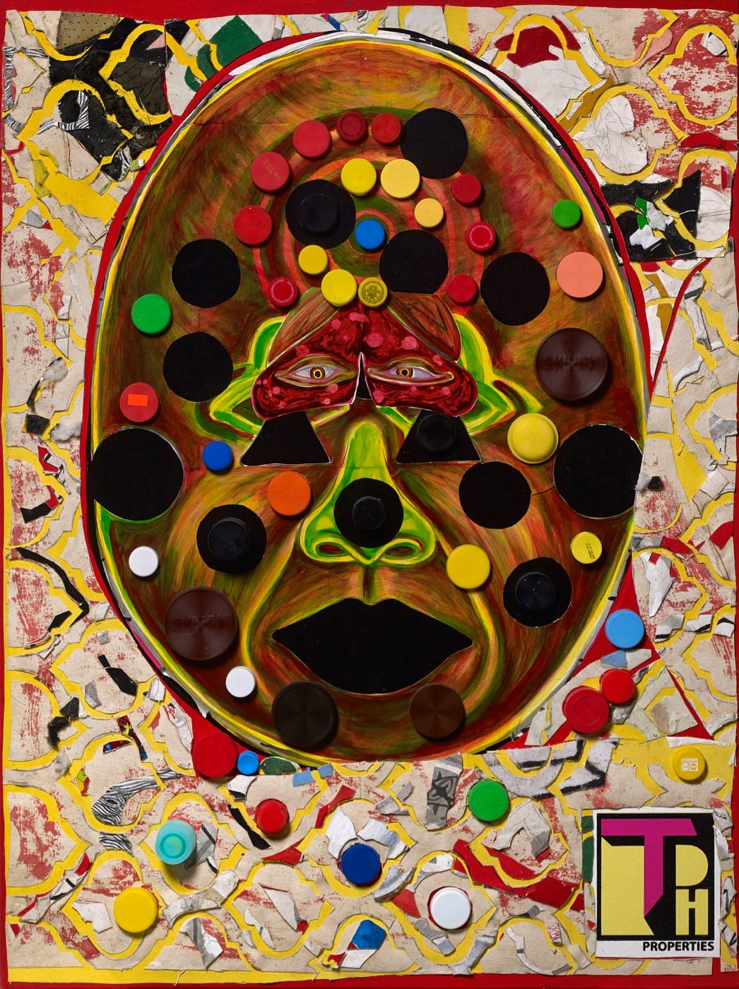 Becoming the Toymaker, Phase 5 of 41 (2016) Acrylic and mixed media on canvas 40 x 30 x 3 in. 