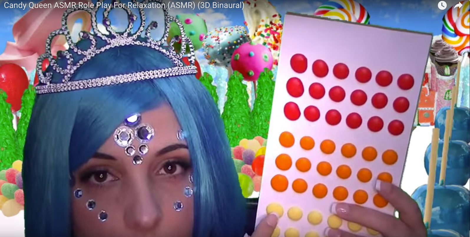 Heather Feather, "Candy Queen ASMR Role Play for Relaxation" via YouTube