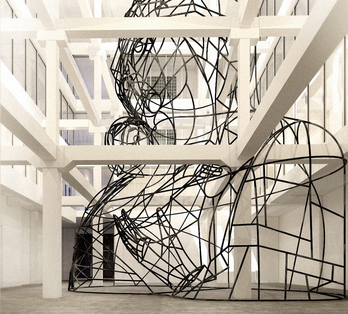 Rendering of Thomas Bayrle's forthcoming "Wire Madonna" (2016) (rendering by Office GA, Miami; courtesy of the artist and ICA Miami)