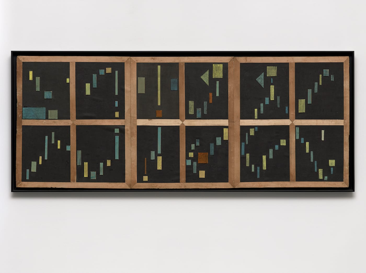 Loló Soldevilla, "Untitled" (1957), mMixed media on wood, 19 3/4 x 50 in (courtesy David Zwirner, New York/London and TRESART)