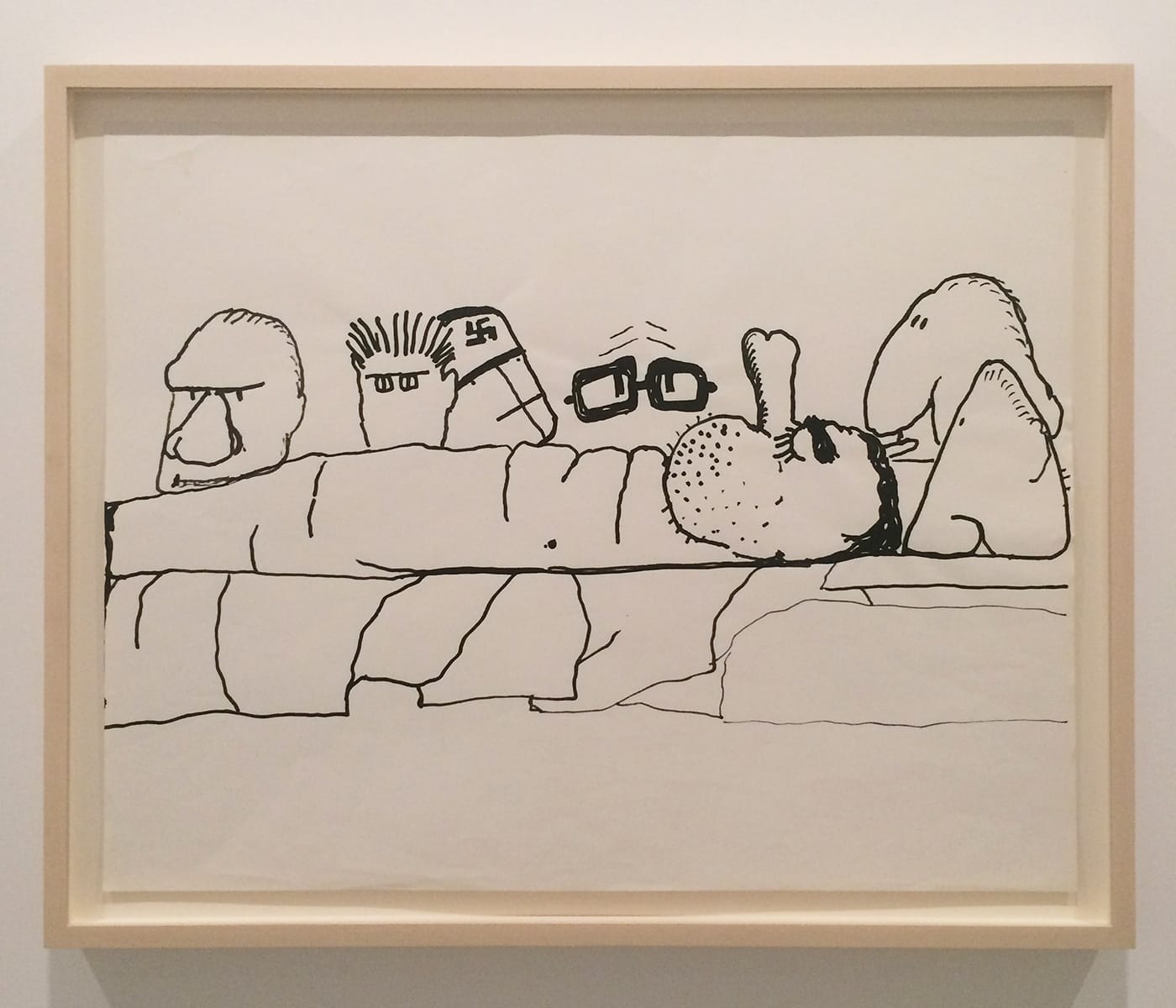 Philip Guston, "Untitled" (nd), ink on paper, 19 x 24 in