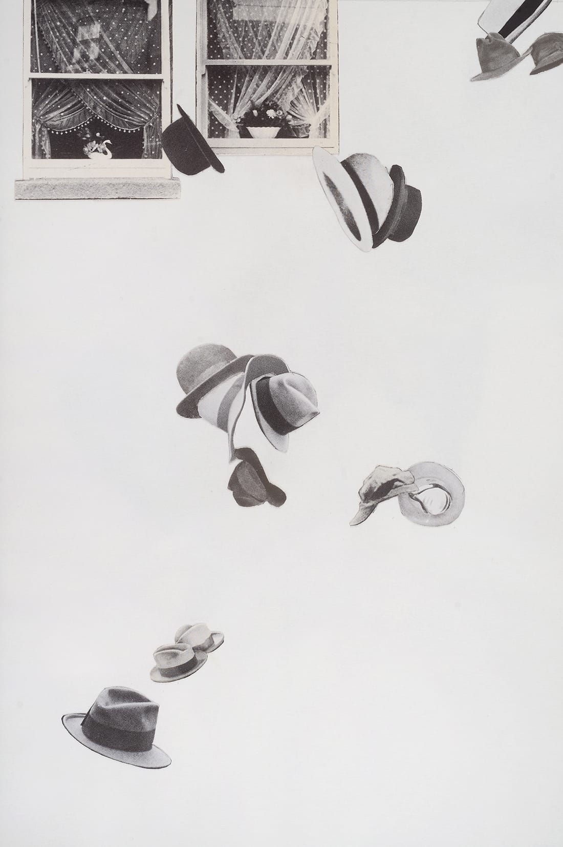 Rachel Farbiarz, "The Table that Goes On For Miles — Chapter Eight" (2014), graphite and collage on paper, 10 3/4 x 8 1/2 in
