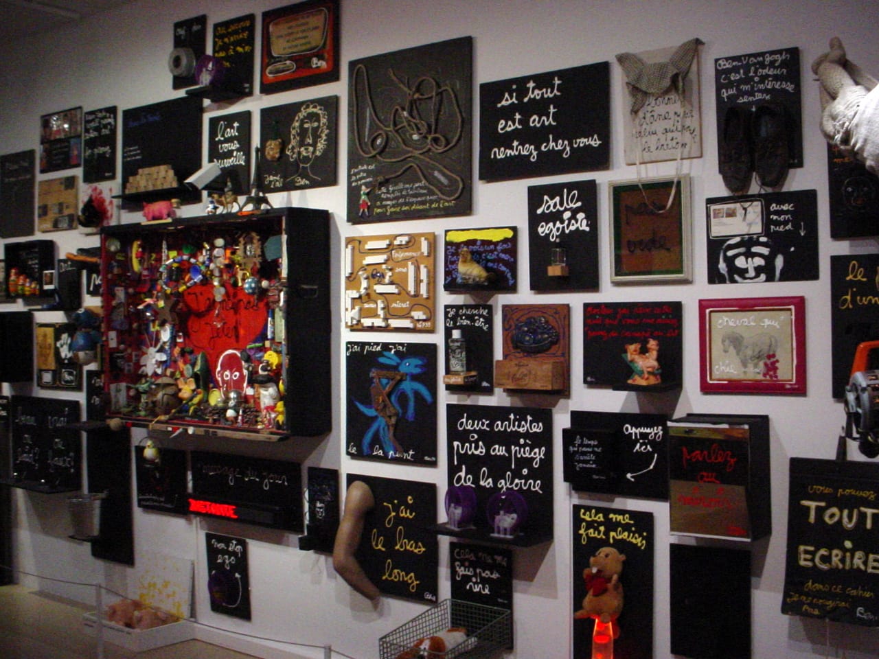 Installation view of Ben: Tout est art? at the Musée Maillol (photo by the author for Hyperallergic)