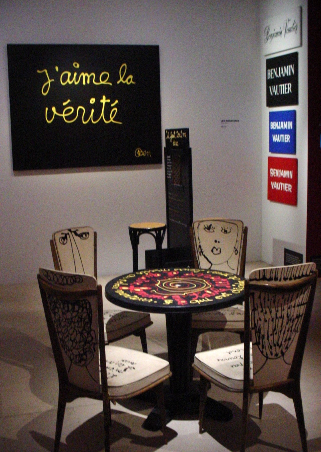 Installation view of Ben: Tout est art? at the Musée Maillol (photo by the author for Hyperallergic)