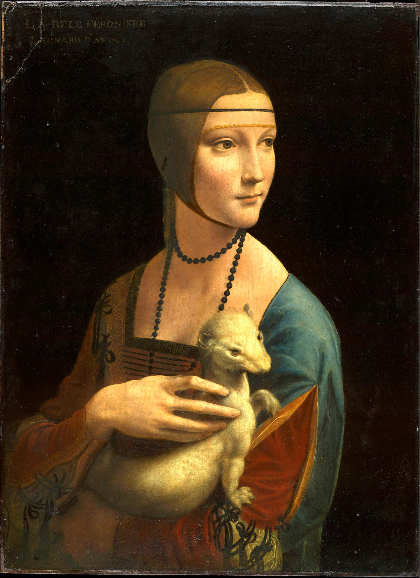 Leonardo da Vinci, "Lady with an Ermine" (1489–90) (via Wikimedia Commons)