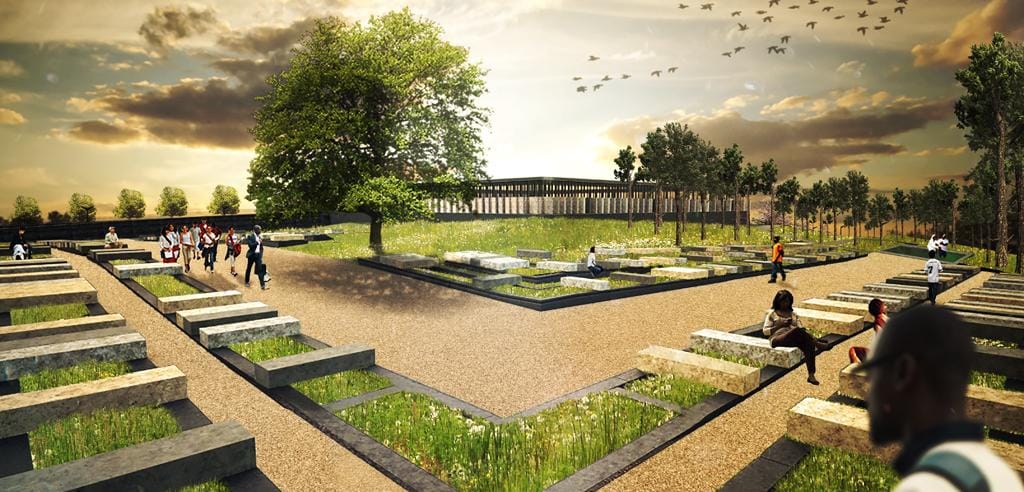 Rendering of the Memorial to Peace and Justice (via Equal Justice Initiative)