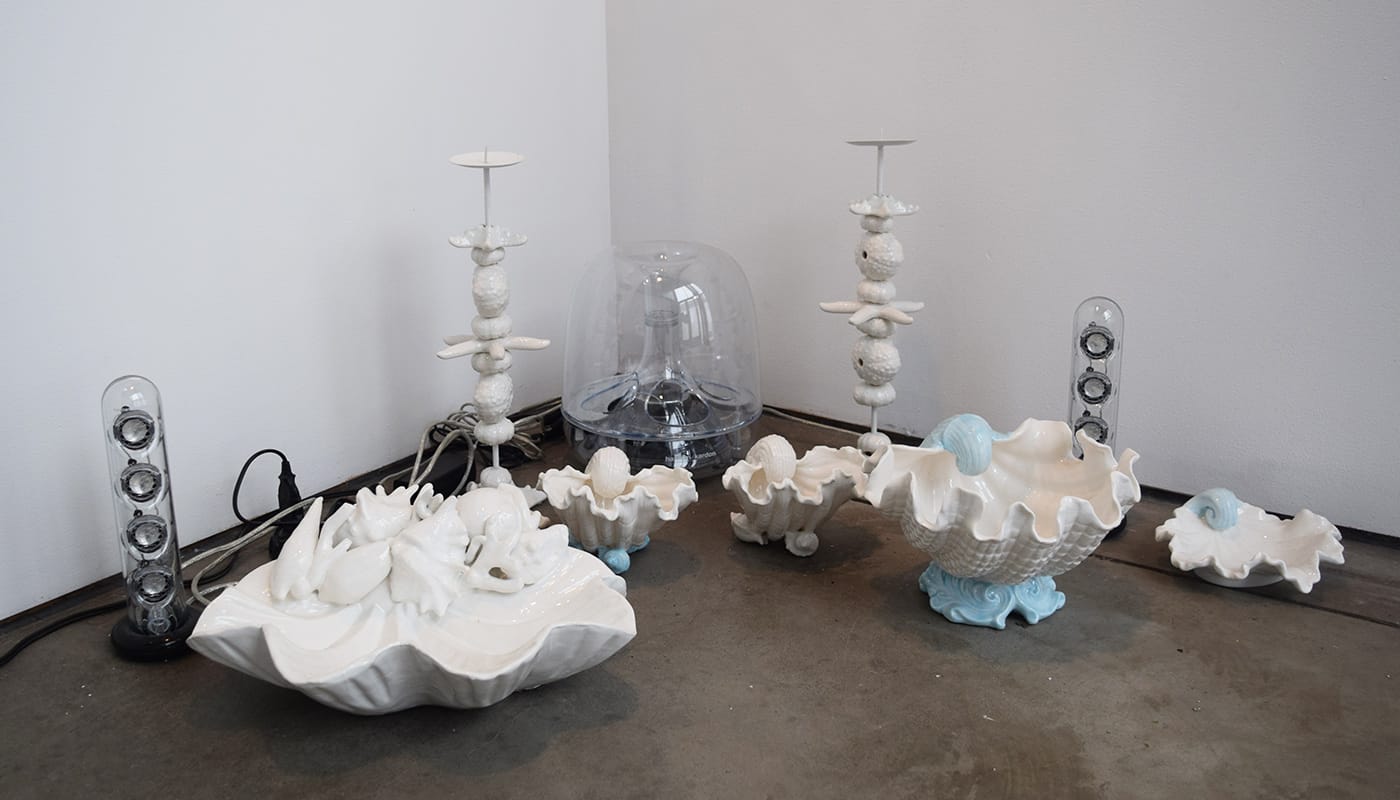 Cosima von Bonin, "GRANDVILLE AND THE DECISION AT GRANDVILLE II (WHITE PORCELAIN)" (2011)
