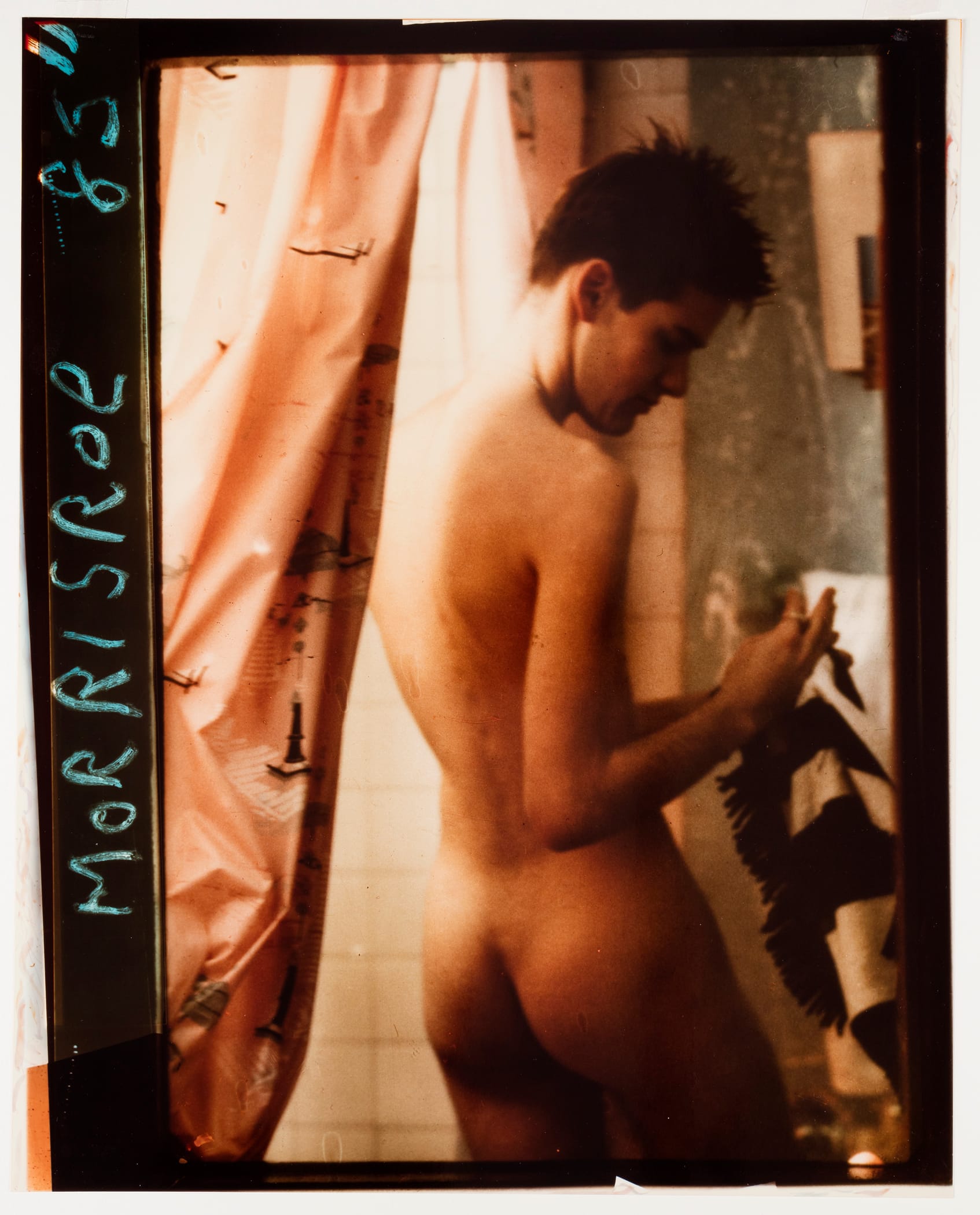 Mark Morrisroe, "John Stefanelli in the Bath" (1985), c-print, negative sandwich, processed, 20 x 16 in