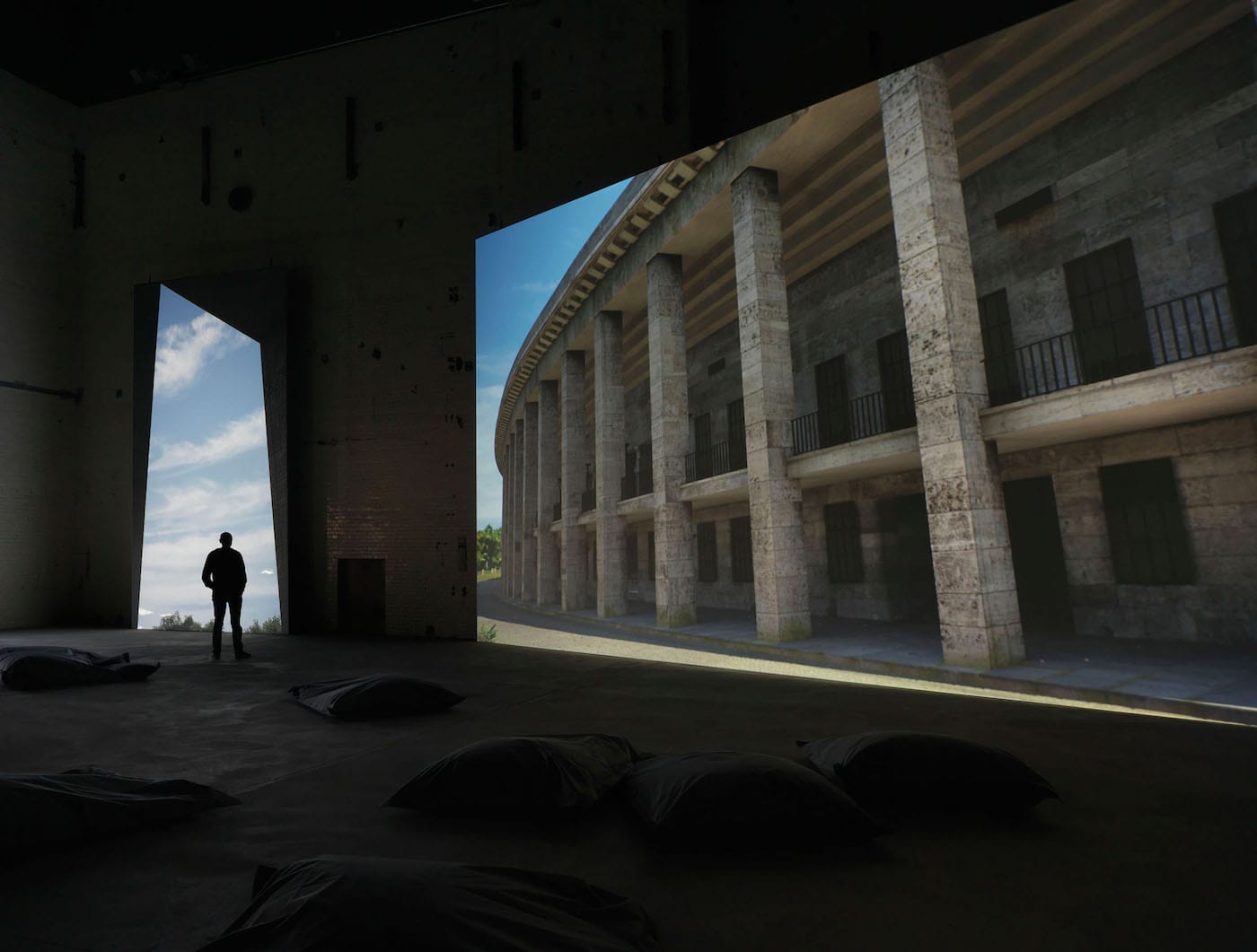 David Claerbout, "Olympia" (2016), real-time projection at KINDL’s Kesselhaus (Boiler House)