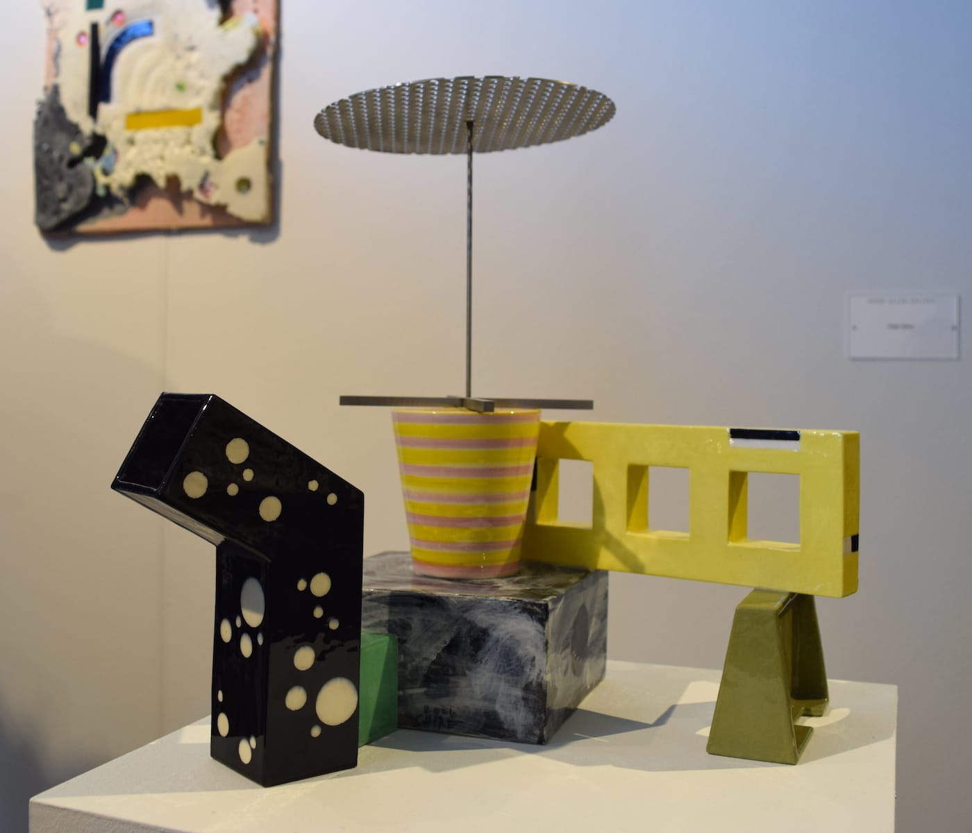 A sculpture by Peter Shire in Derek Eller Gallery's booth at NADA MIami Beach 2016