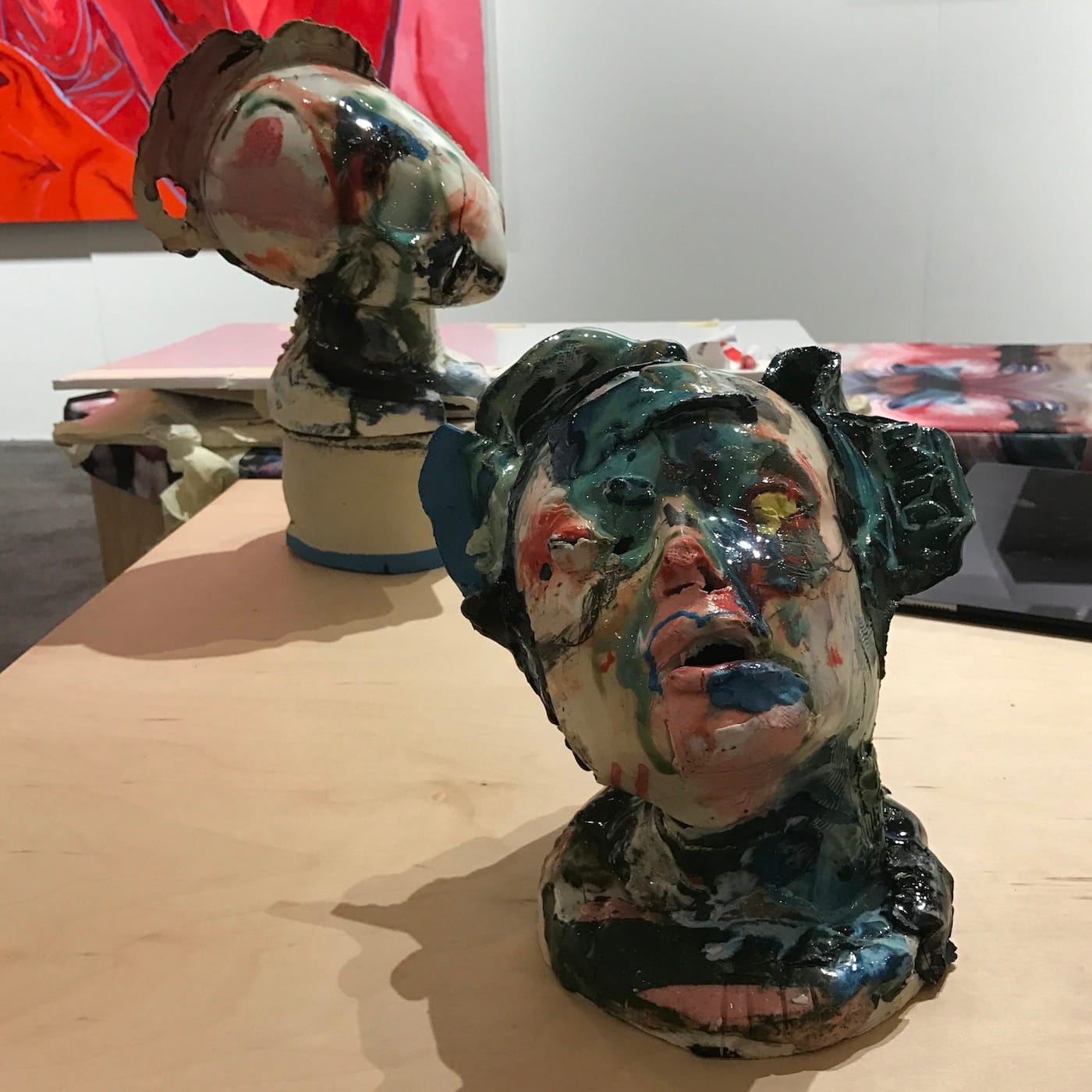 Ceramic sculptures by Jennie Jieun Lee in the Martos Gallery booth at NADA Miami Beach