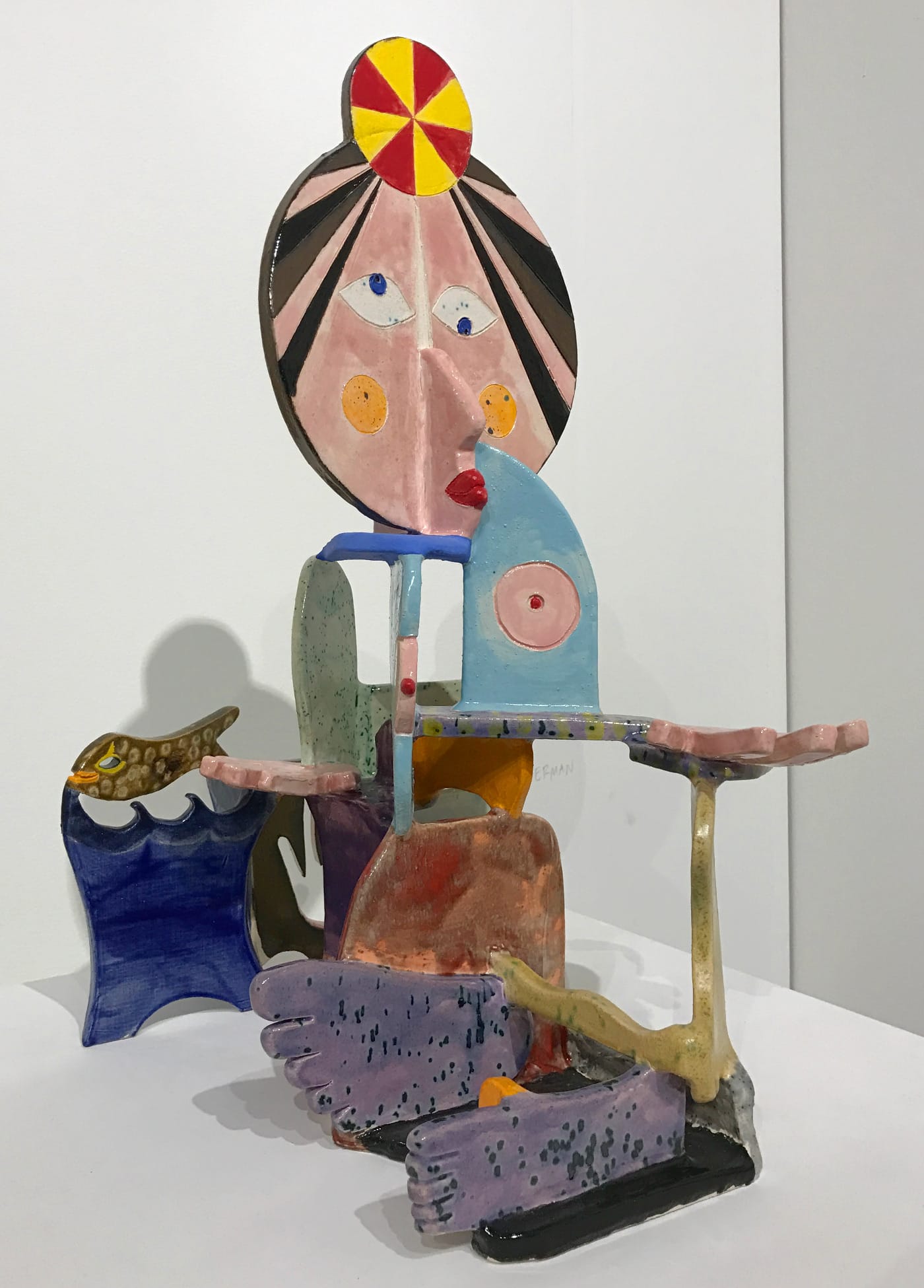 Bruce M. Sherman, "Woman with Fish" (2016) in Nicelle Beauchene's booth at NADA MIami Beach 2016