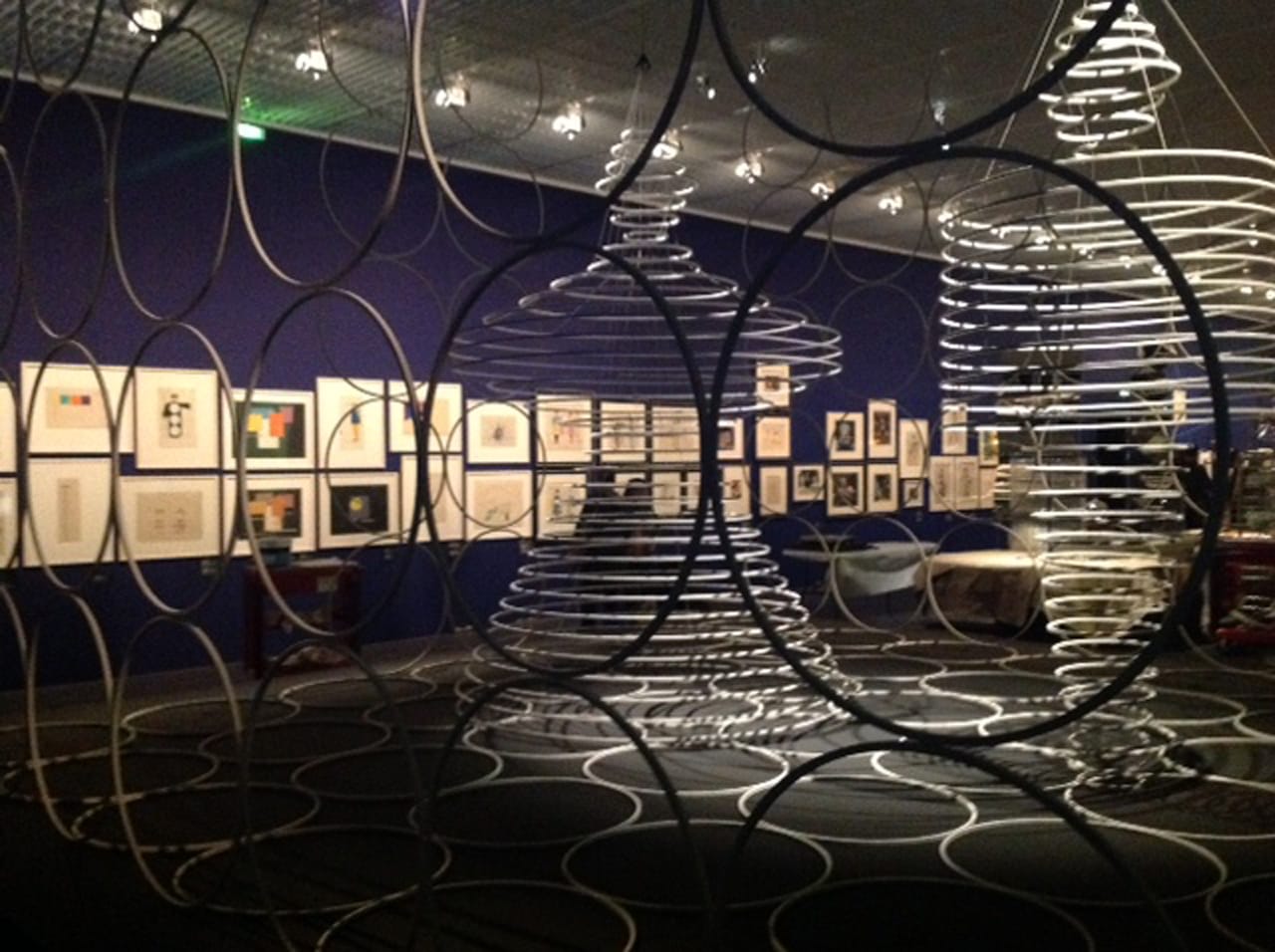 Installation view of Oskar Schlemmer: The Dancing Artist at the Centre Pompidou-Metz (photo by the author for Hyperallergic)