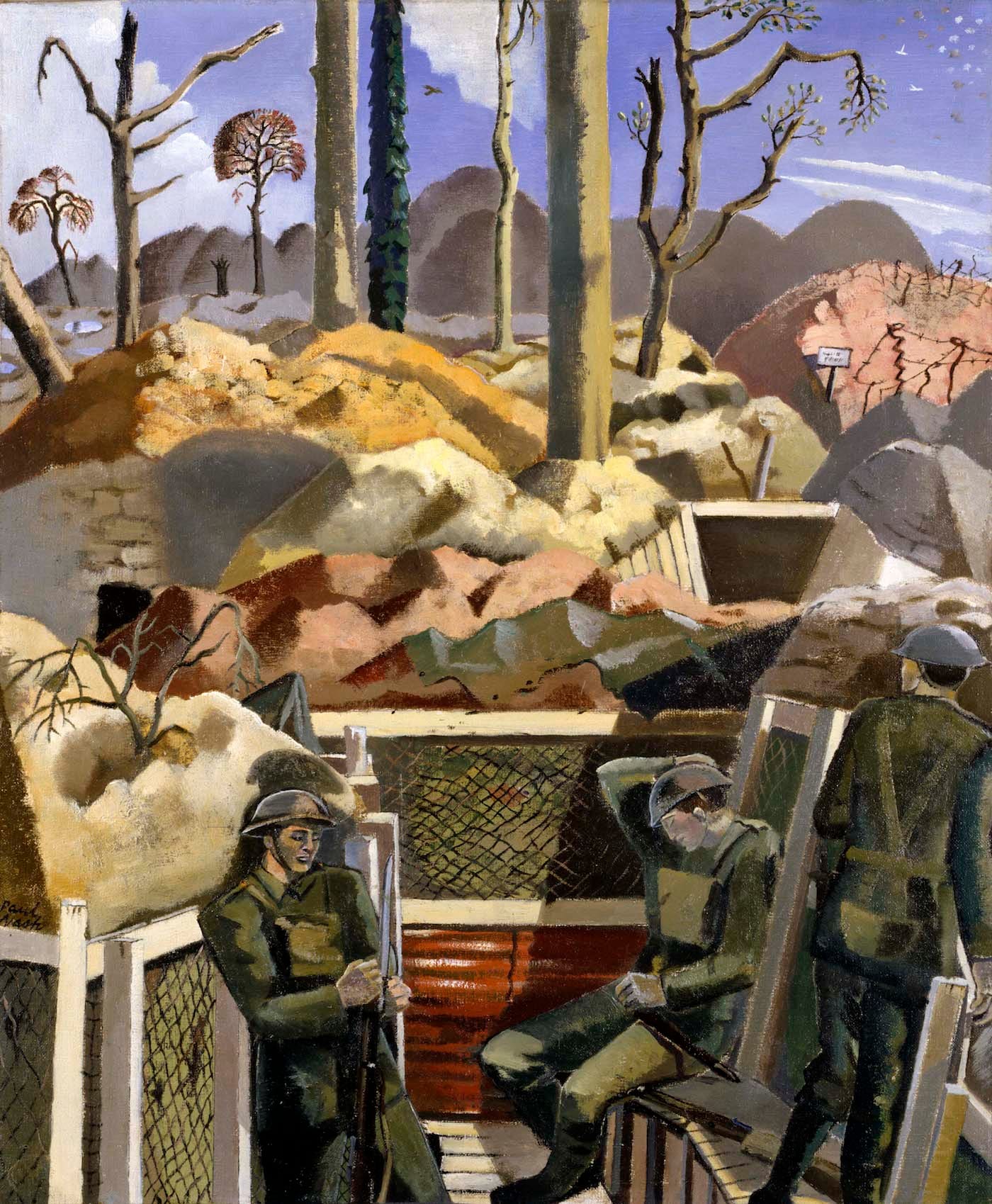 Paul Nash, "Spring in the Trenches, Ridge Wood, 1917" (1918), Imperial War Museum, London (
©Tate)