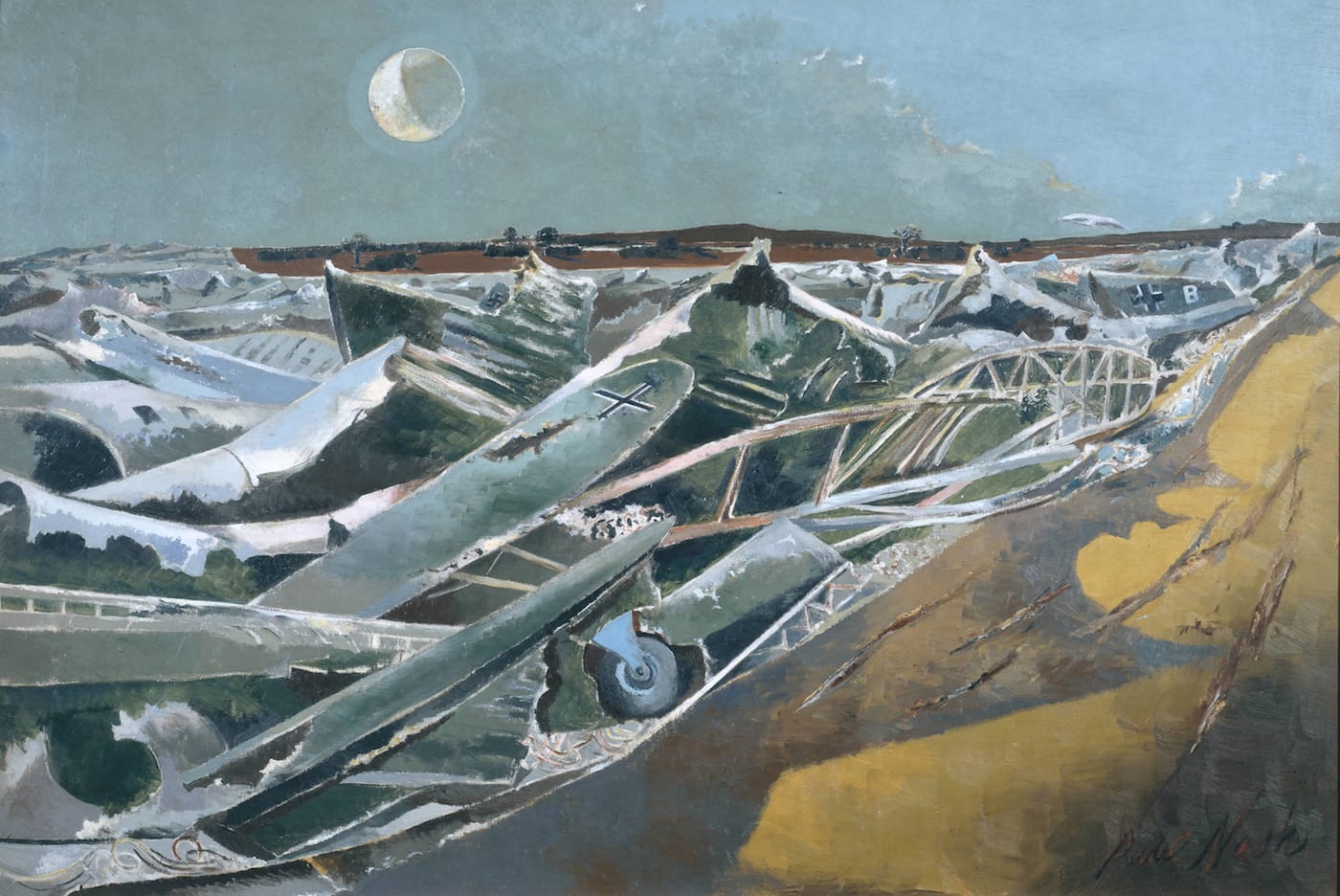 Paul Nash, "Totes Meer (Dead Sea)" (1940–41), oil on canvas , Tate, presented by the War Artists Advisory Committee, 1946