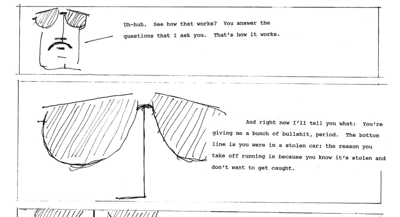 A page from <em/>Sgt. Kroll Goes to the Office (2016), published by Red76 and Beyond Repair, Minneapolis