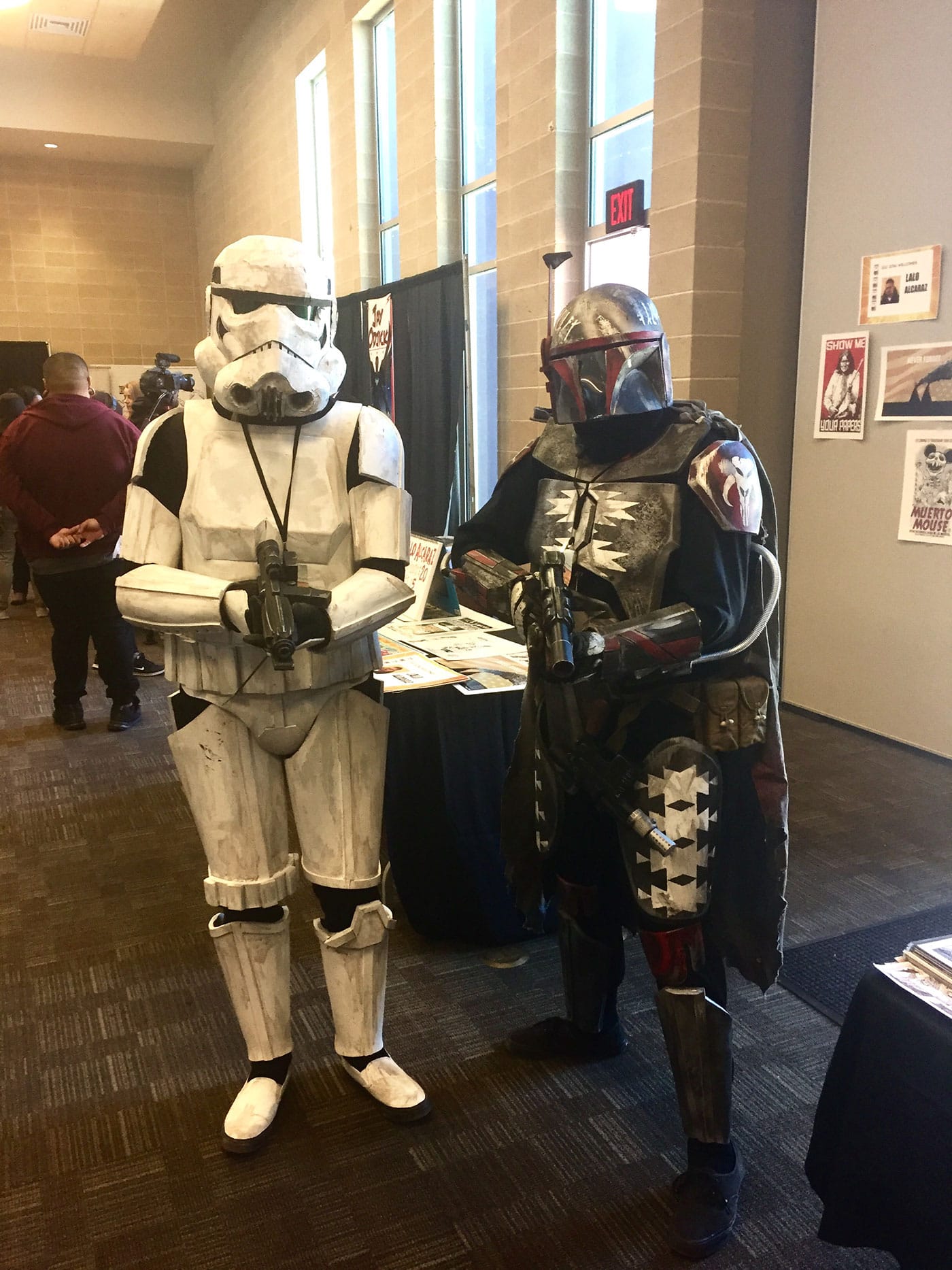 Kirk and Nicholas Tom in their homemade Star Wars costumes