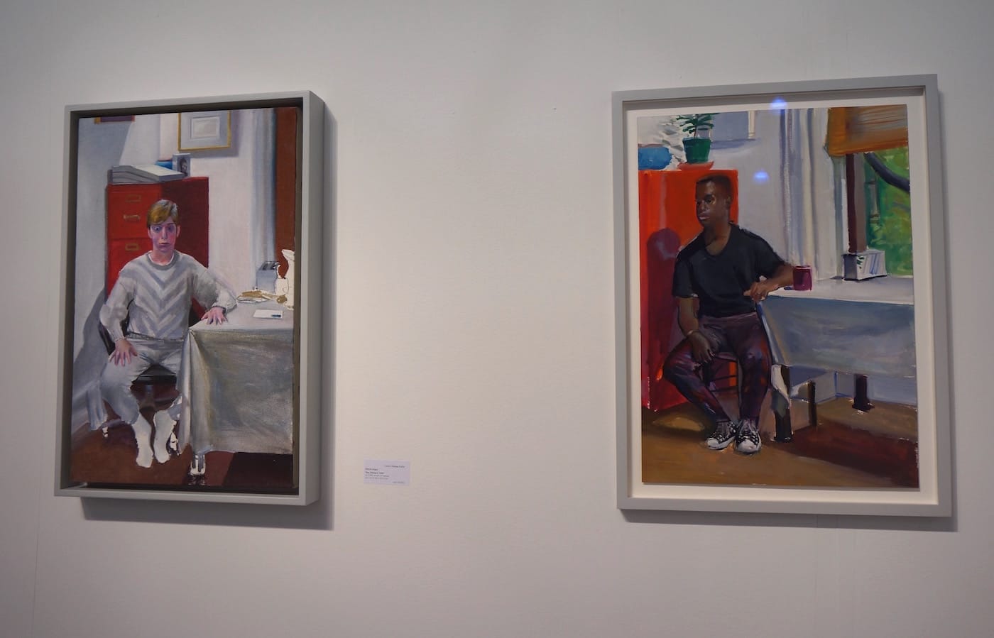 Two paintings by Peter Angus at Galerie Thomas Fuchs’s booth