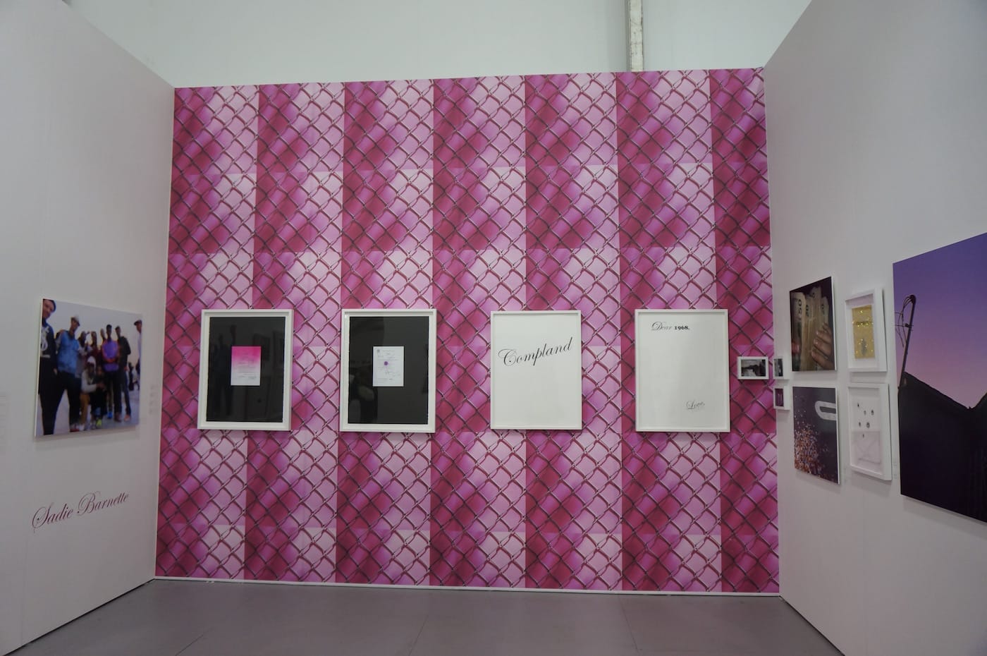 Sadie Barnette's work fills Jenkins Johnson Gallery's booth.