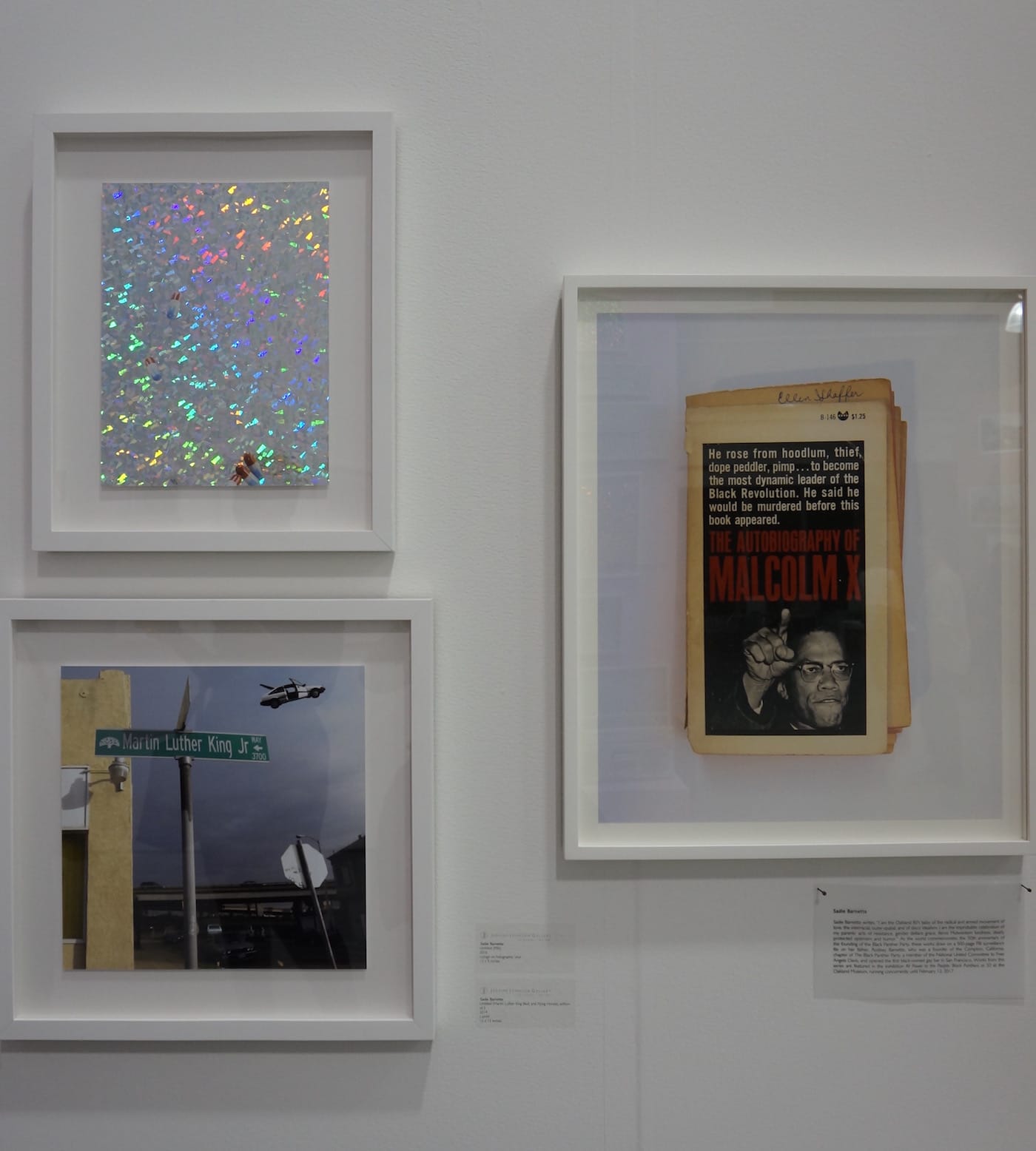 Works by Sadie Barnette in Jenkins Johnson Gallery's booth