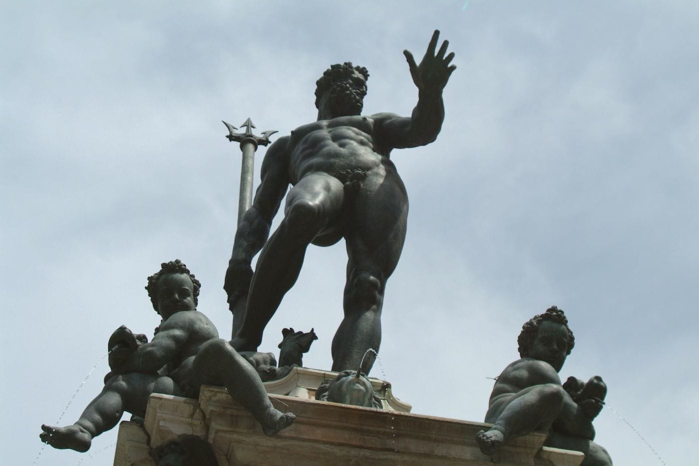 A statue of Neptune in Bologna's Piazza del Nettuno that was blocked by Facebook for "" (photo by Cassinam, via Wikimedia Commons)
