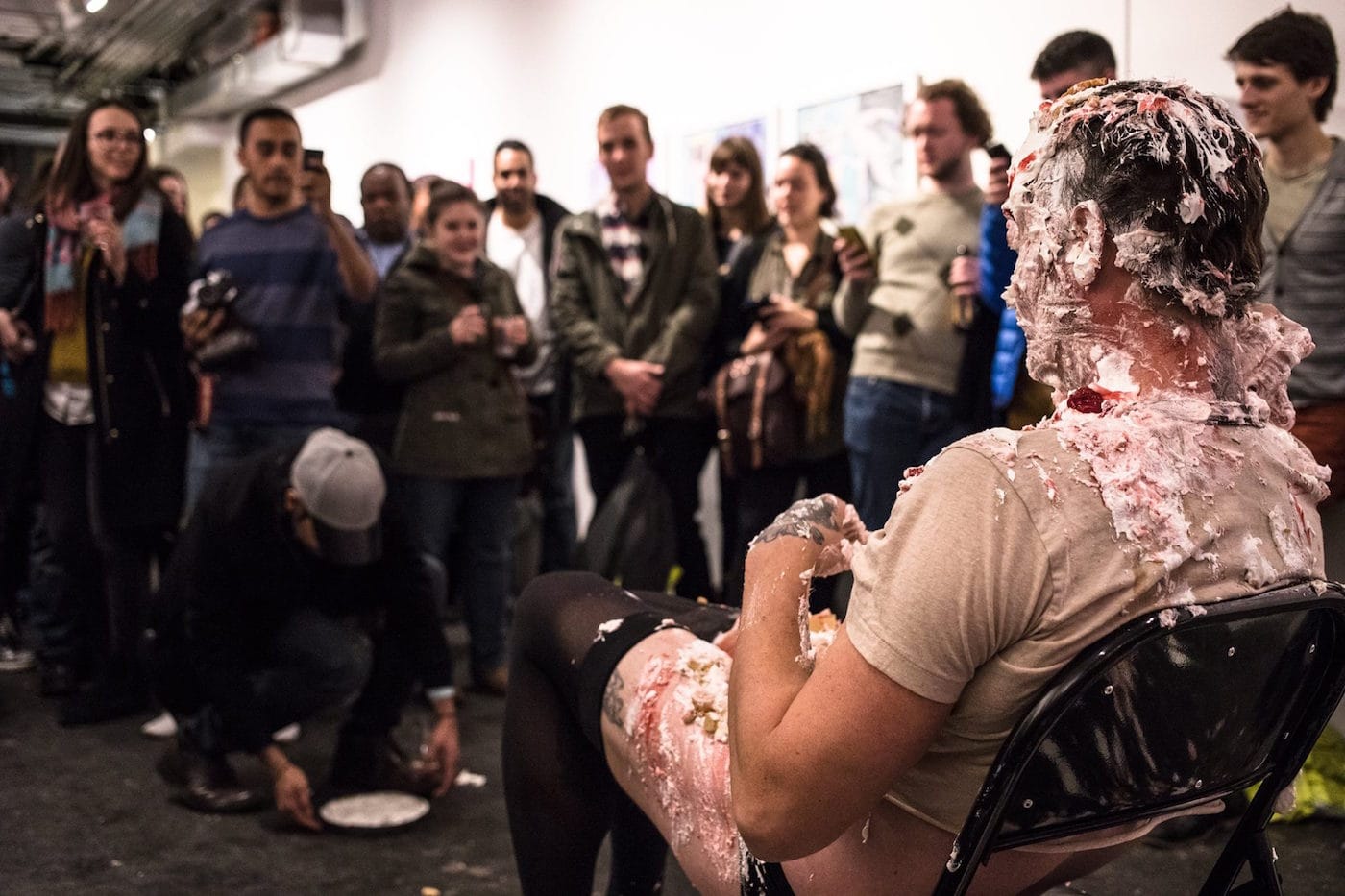 John Moletress performance during the opening of <em>Perversion Therapy</em> at Flashpoint in Washington, DC (photo by and courtesy Tony Hitchcock)