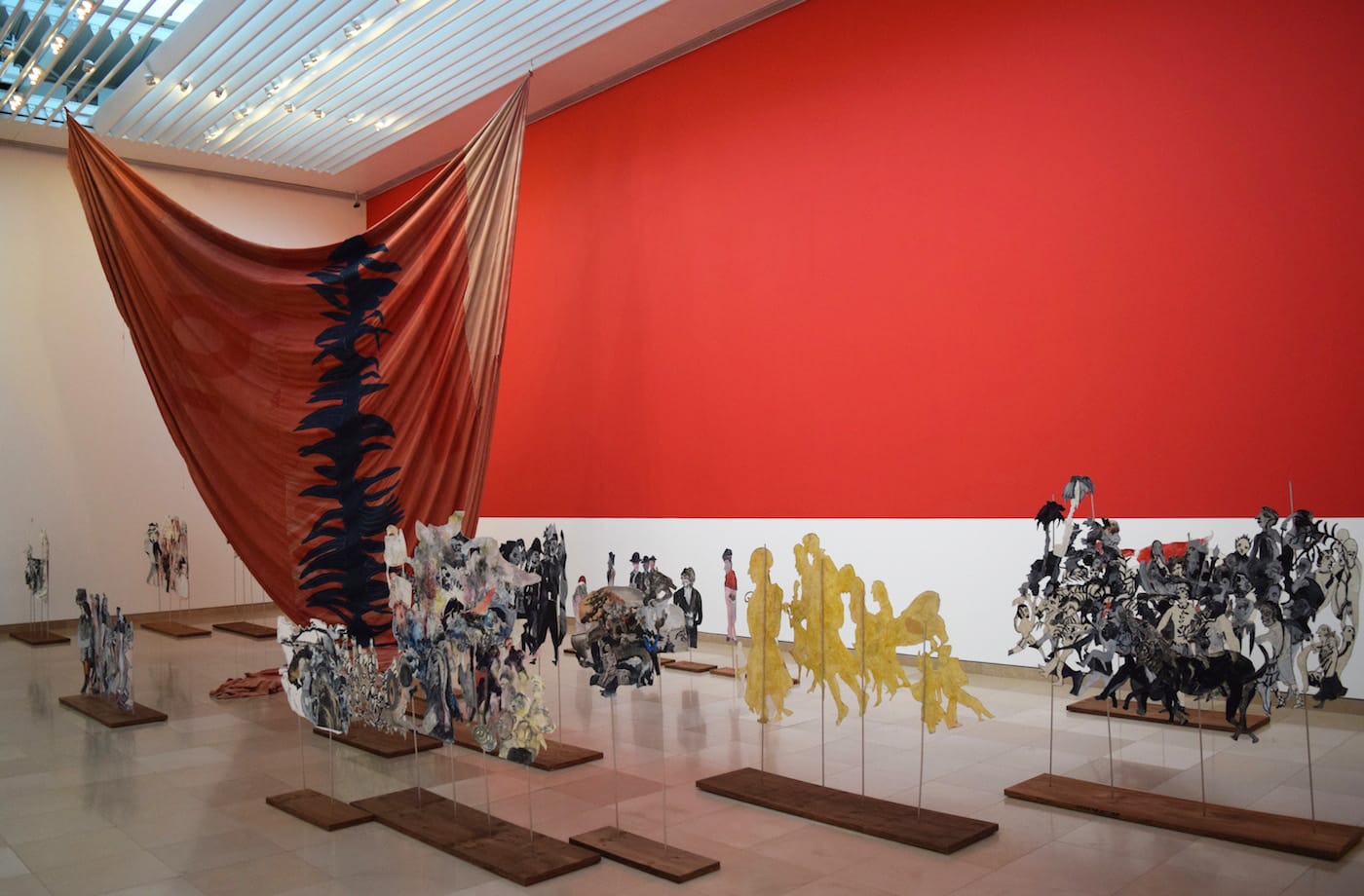 Anna Boghiguian, <em>A Walk in the Unconscious</em> installation view (all photos by the author for Hyperallergic)