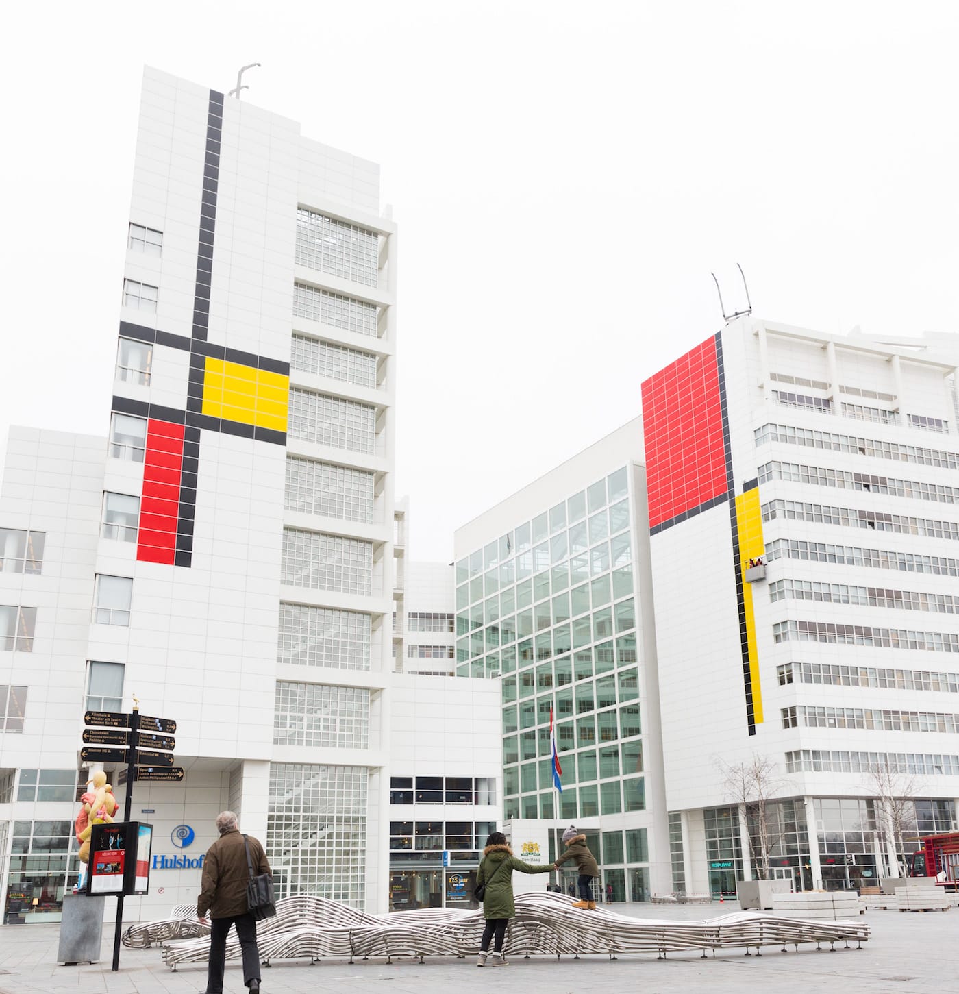 The Hague City Hall in the midst of its Mondrian transformation