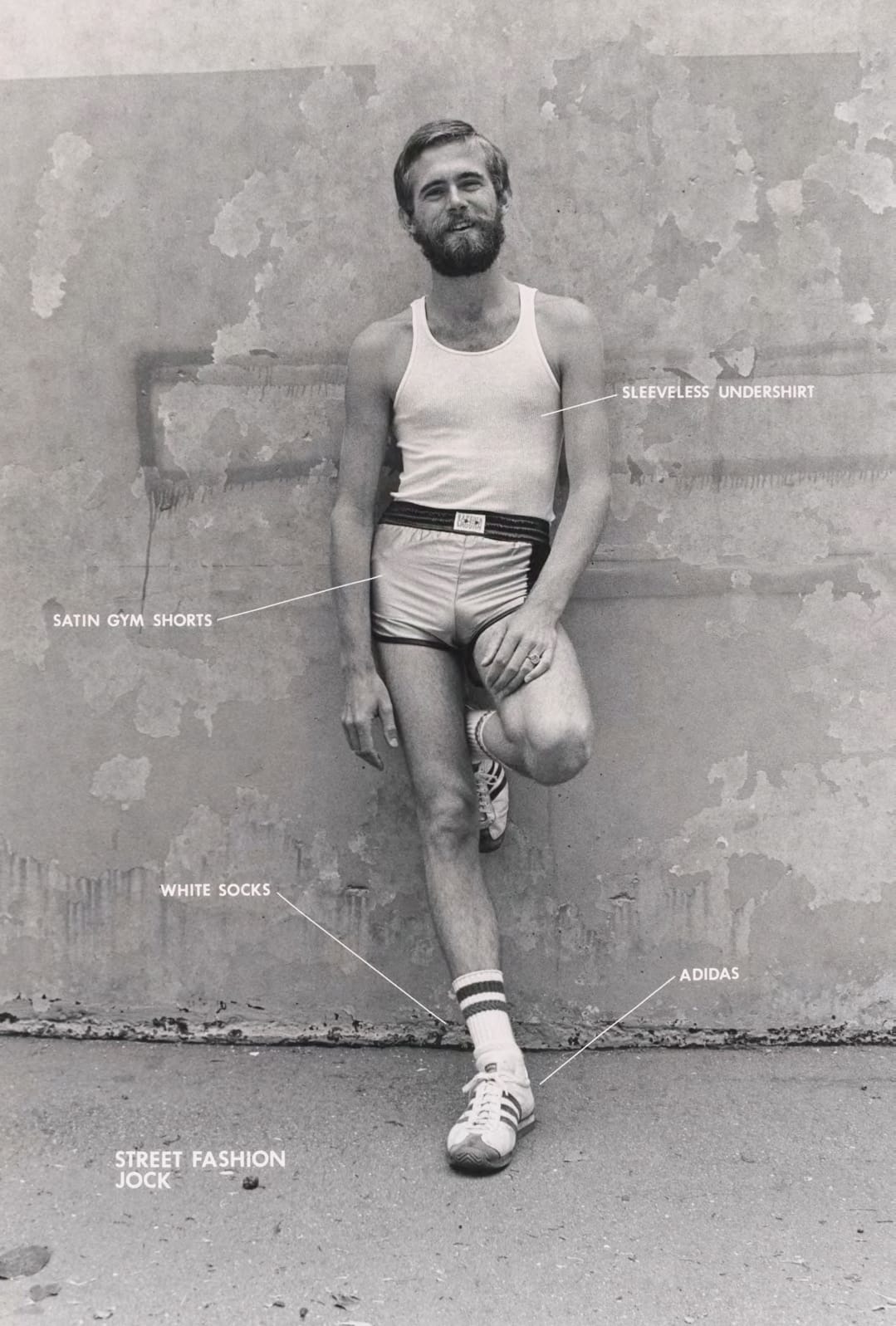 Hal Fischer, "Street Fashion - Jock" from "Gay Semiotics" (1977, printed 2014). Carbon pigment print, 24 prints in handmade case with denim covering. Each print: 20 x 16 inches (50.80 x 40.64 cm)