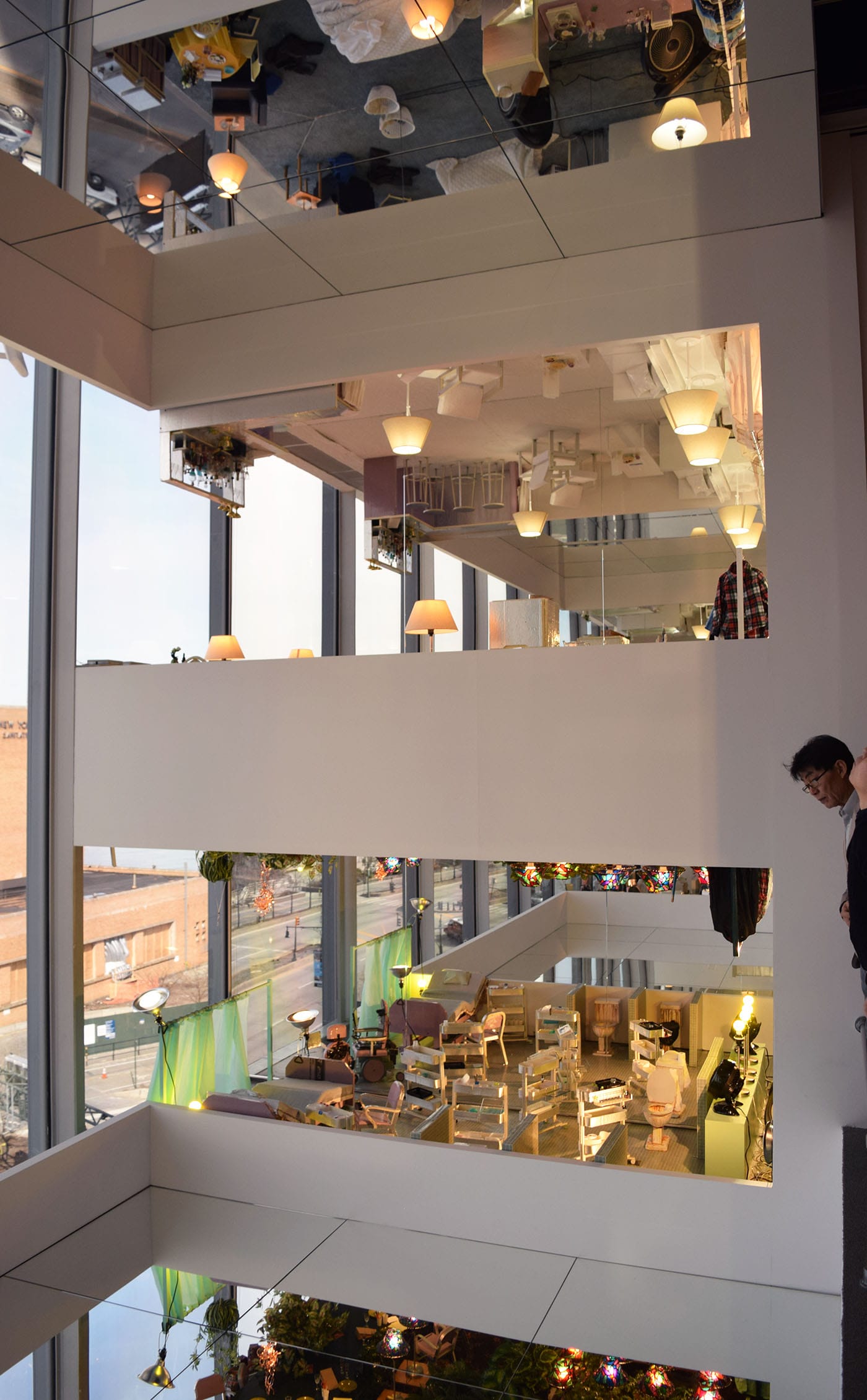 Partial view of Samara Golden's installation "The Meat Grinder's Iron Clothes" (2017)