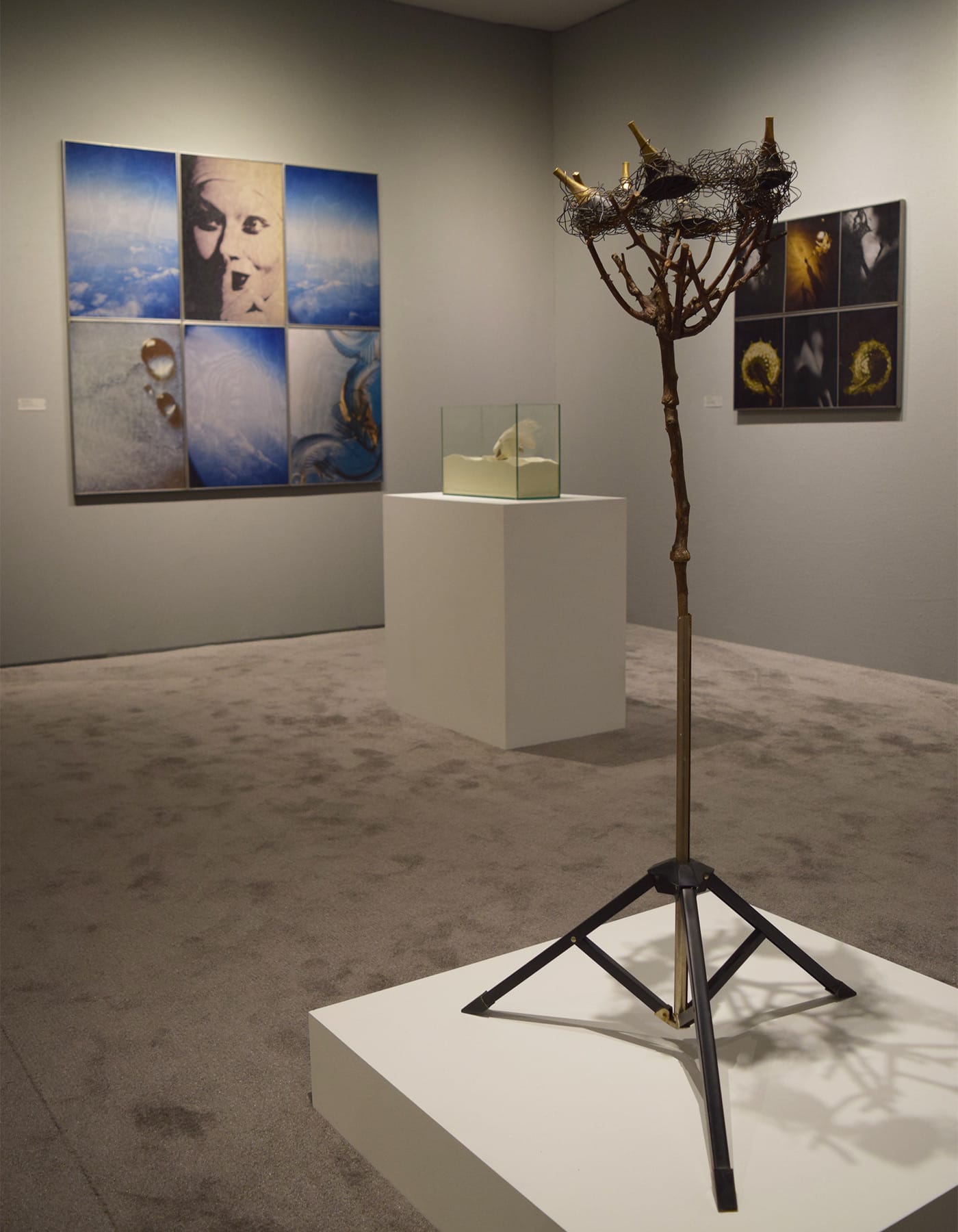 Works by Birgit Jürgenssen in the Fergus McCaffrey booth at the 2017 ADAA Art Show