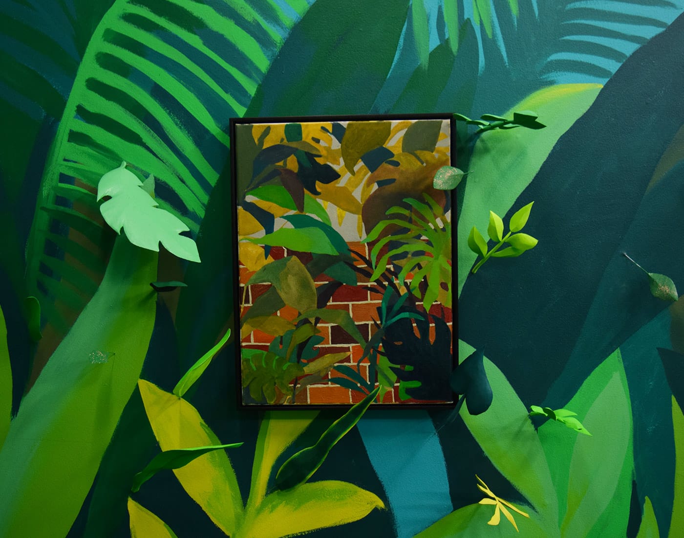 Adrienne Elise Tarver, "Secrets of Leaves" (2016), acrylic on canvas, 24 x 18 in