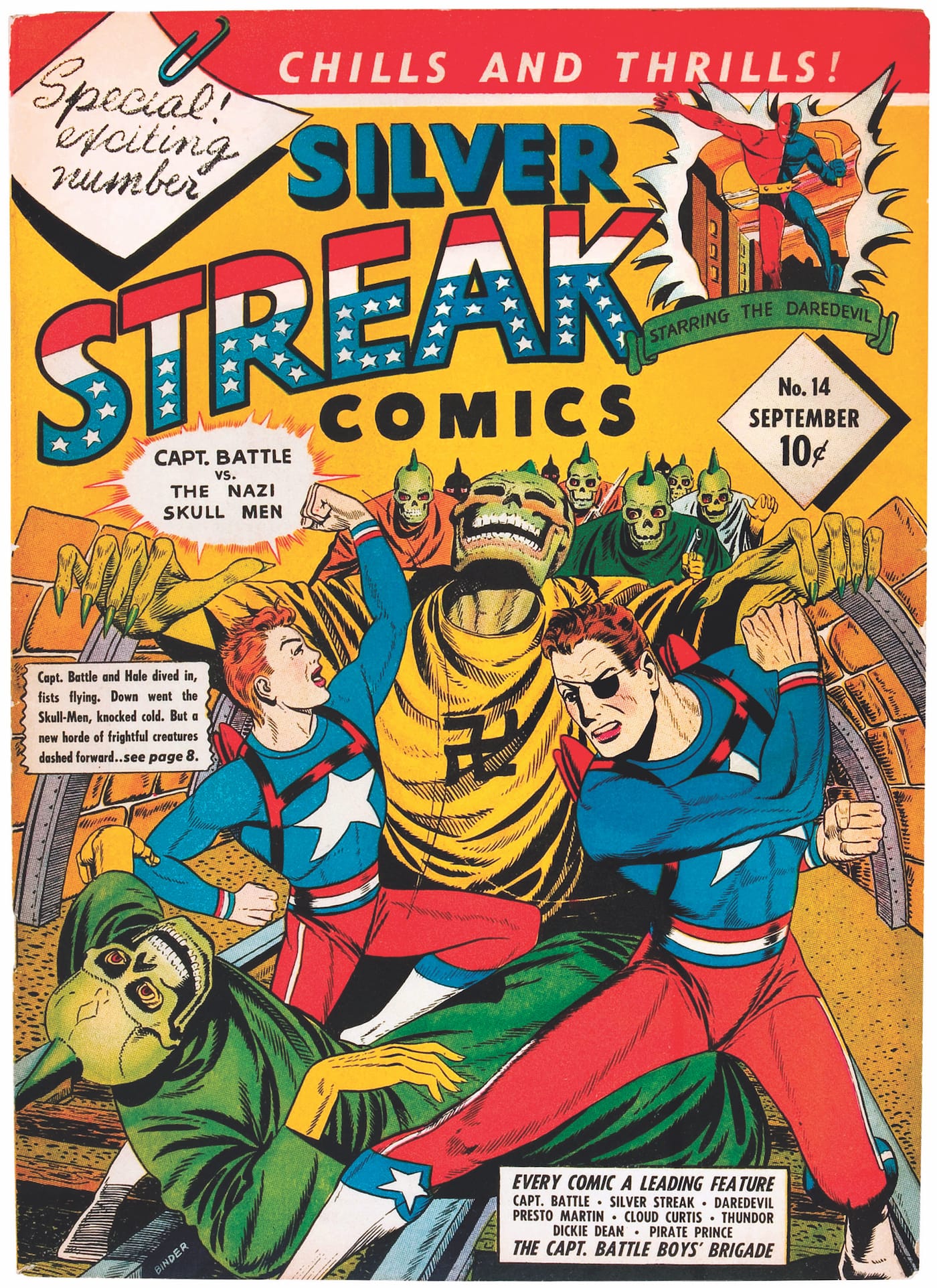 Cover of <em/>Silver Streak Comics #14 (September 1941) (all images courtesy Fantagraphics)