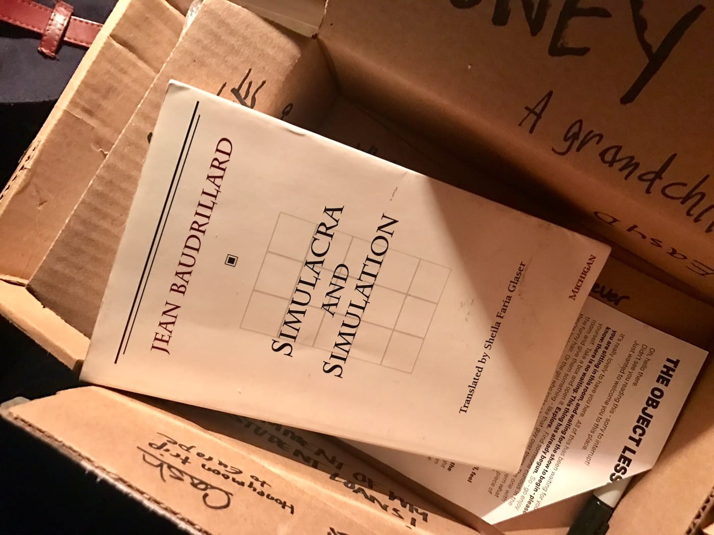 An object discovered in a box by the authors before the performance (photo by Chrysler Ford for Hyperallergic)