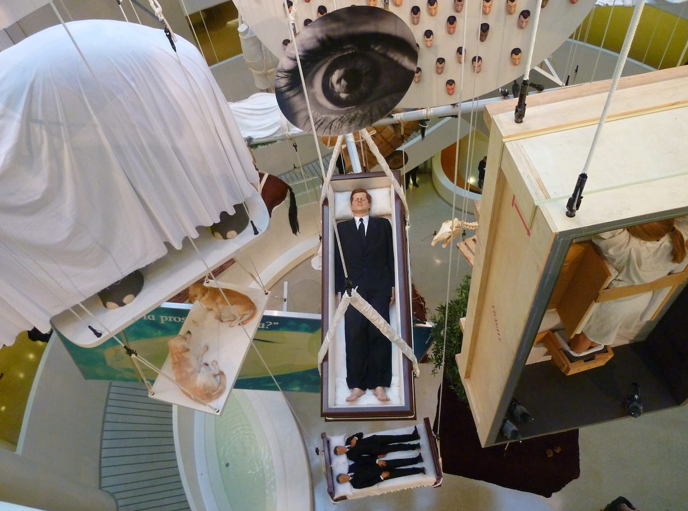 Installation view of <em>Maurizio Cattelan: All</em> at the Guggenheim (photo by the author for Hyperallergic)