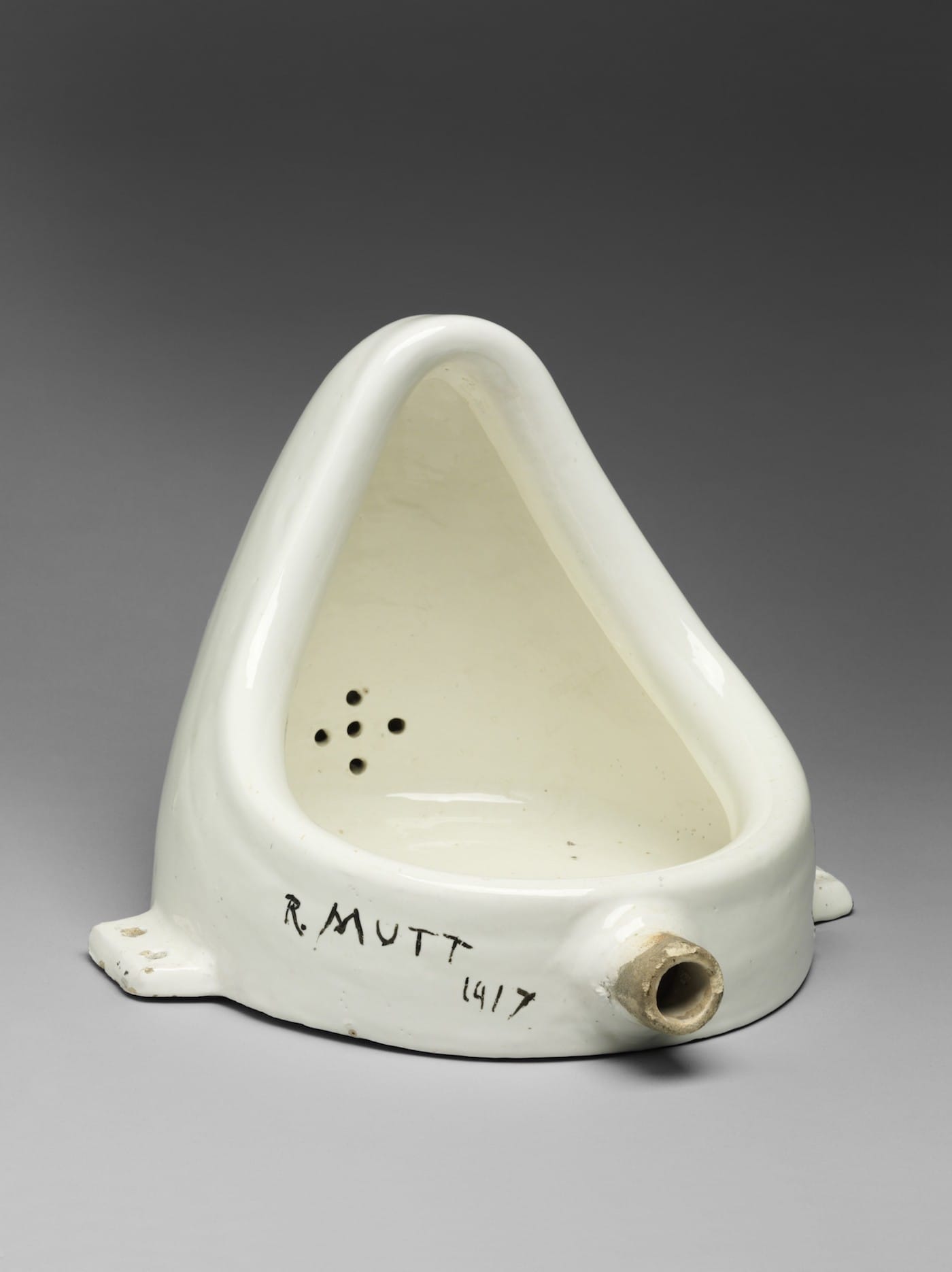 Marcel Duchamp, "Fountain," (1950 version of 1917 original), Philadelphia Museum of Art, 125th Anniversary Acquisition, gift (by exchange) of Mrs. Herbert Cameron Morris, 1998 (© Artists Rights Society, ARS, New York / ADAGP, Paris / Estate of Marcel Duchamp)