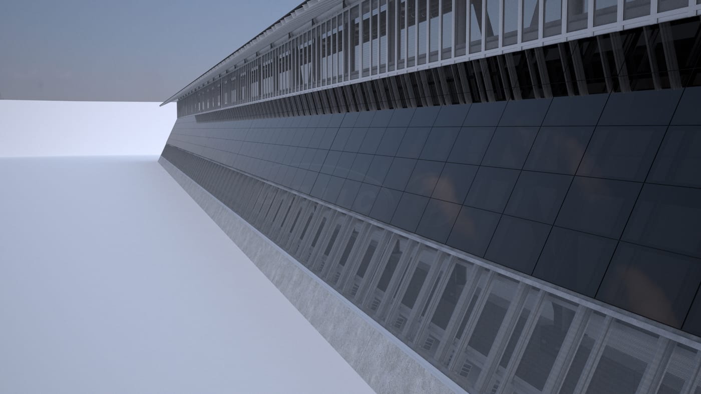 Rendering of the Mexican side of the wall (courtesy Gleason Partners)