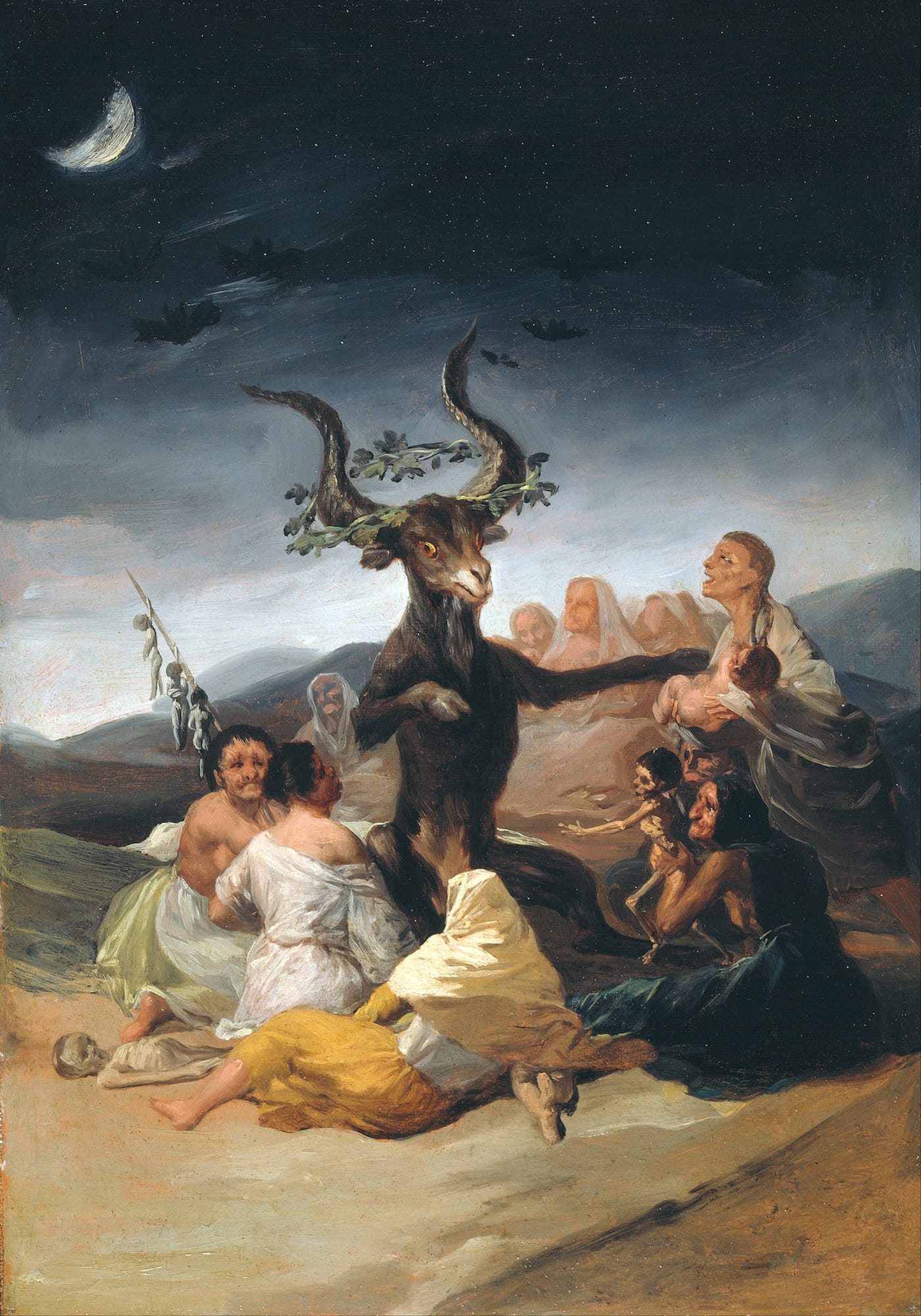 Francisco Goya, "Witches Sabbath" (1797–98) (Museum of Lázaro Galdiano, via Wikimedia Commons)