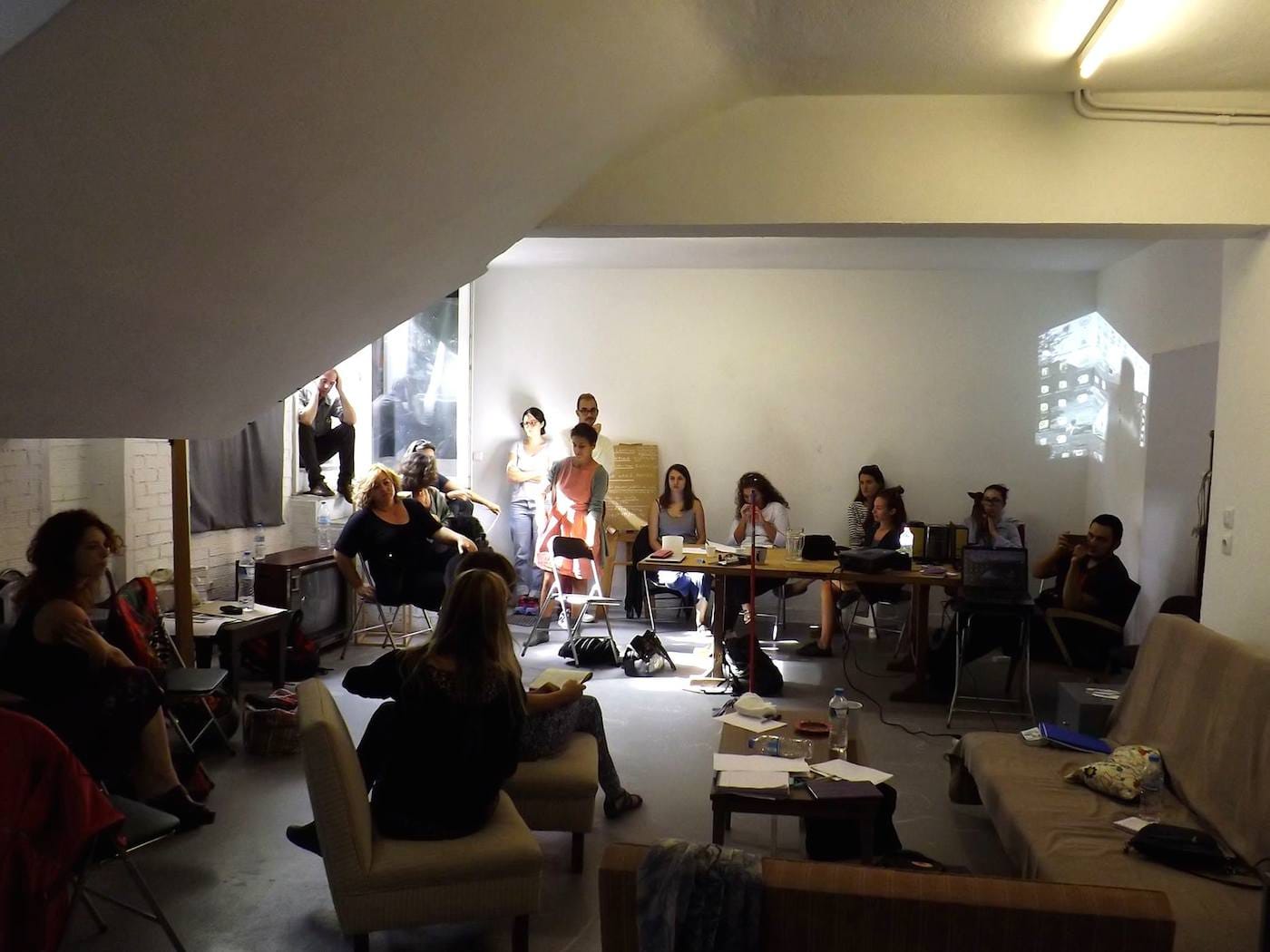 "Learning from Documenta" workshop in September 2016, “Art and Anthropology Research Kit,” at ΤWIXTlab (photo by George Sakkas)