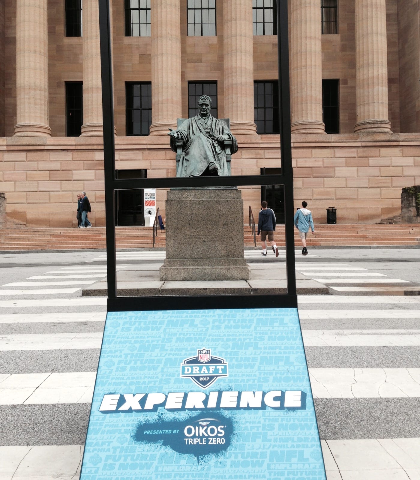 The west entrance to the Philadelphia Museum of Art during the NFL draft