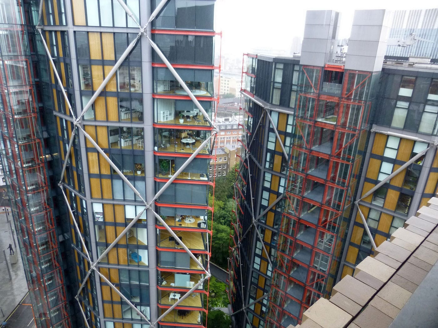 A view of the NEO Bankside apartments from the Tate Switch House observation deck (photo by PaulSHird/Flickr)